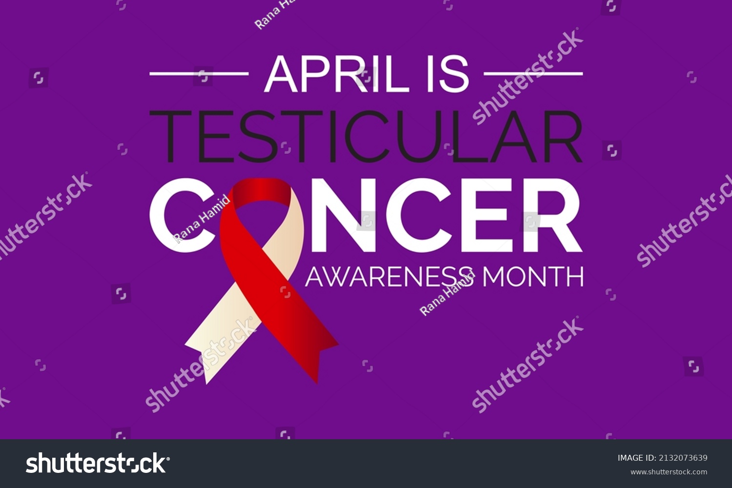 Testicular Cancer Awareness Month Health Awareness Stock Vector Royalty Free 2132073639