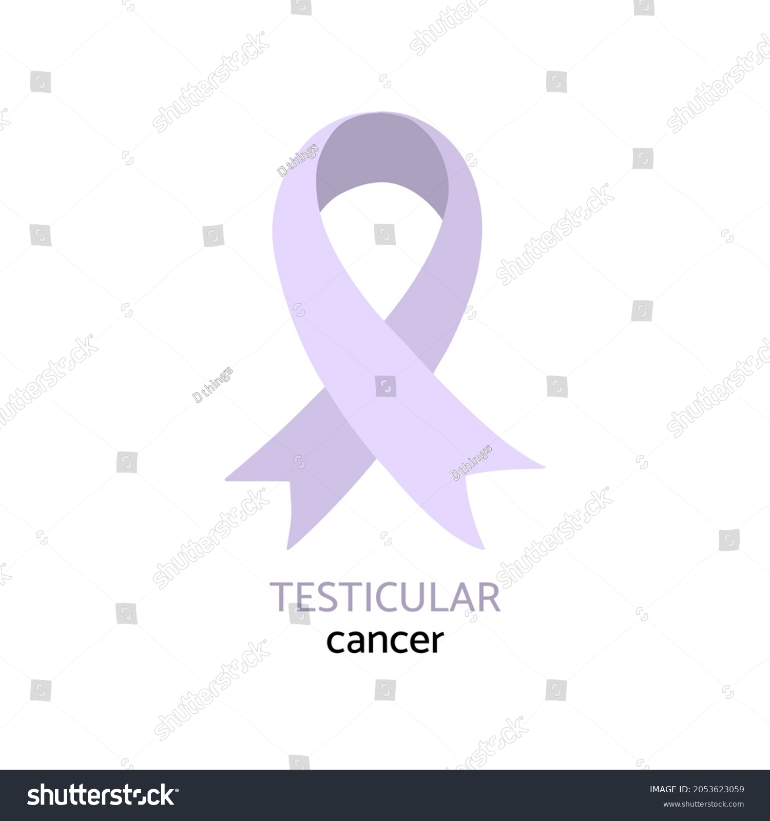 Testicular Cancer Awareness Symbol Orchid Color Stock Vector (Royalty ...