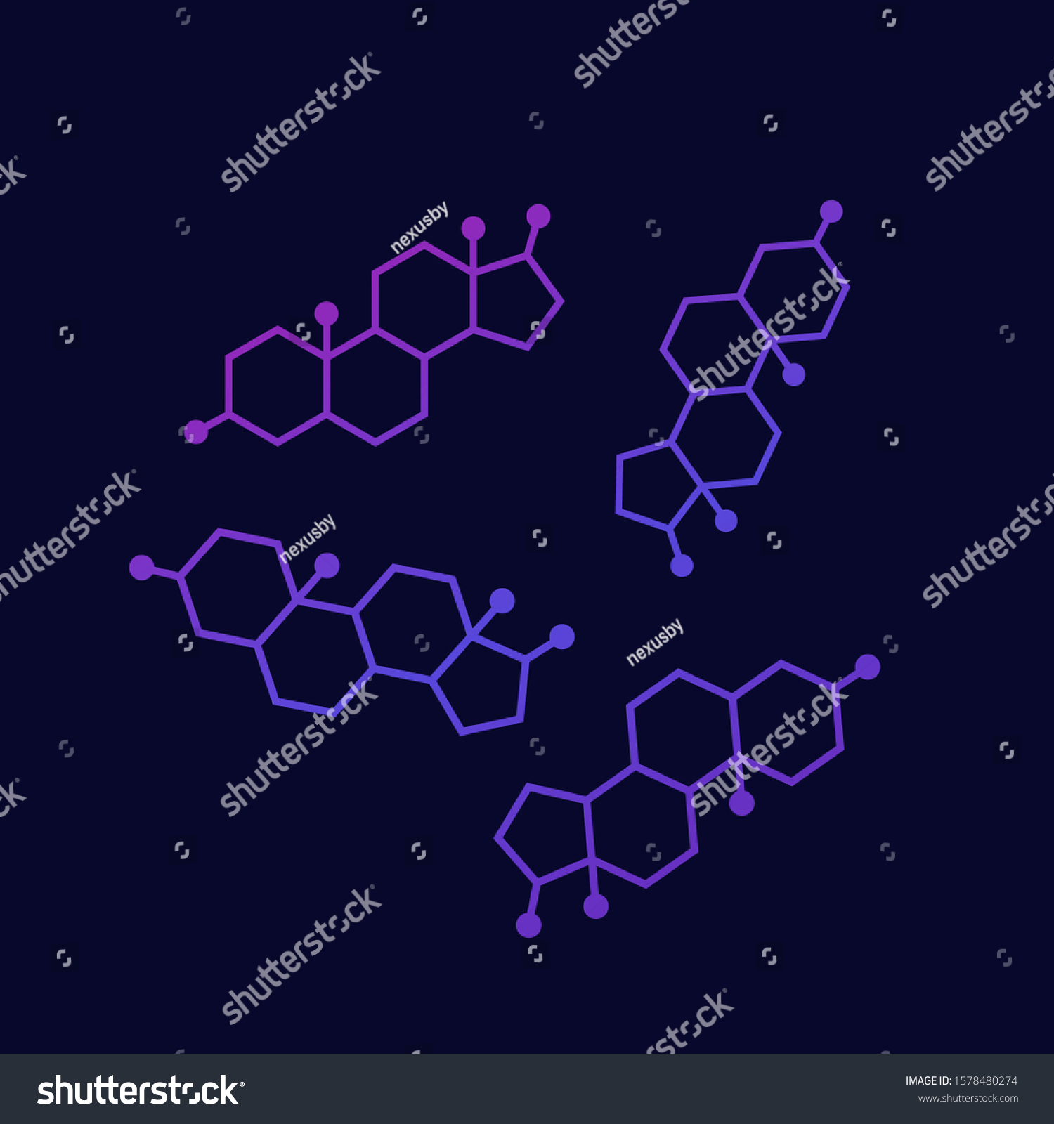 Testosterone Molecules Male Sex Hormone Vector Stock Vector Royalty Free 1578480274