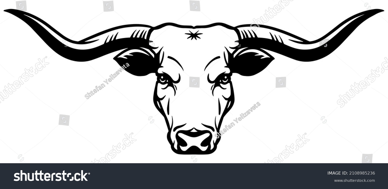 SVG of texas longhorn cattle head icon logo svg