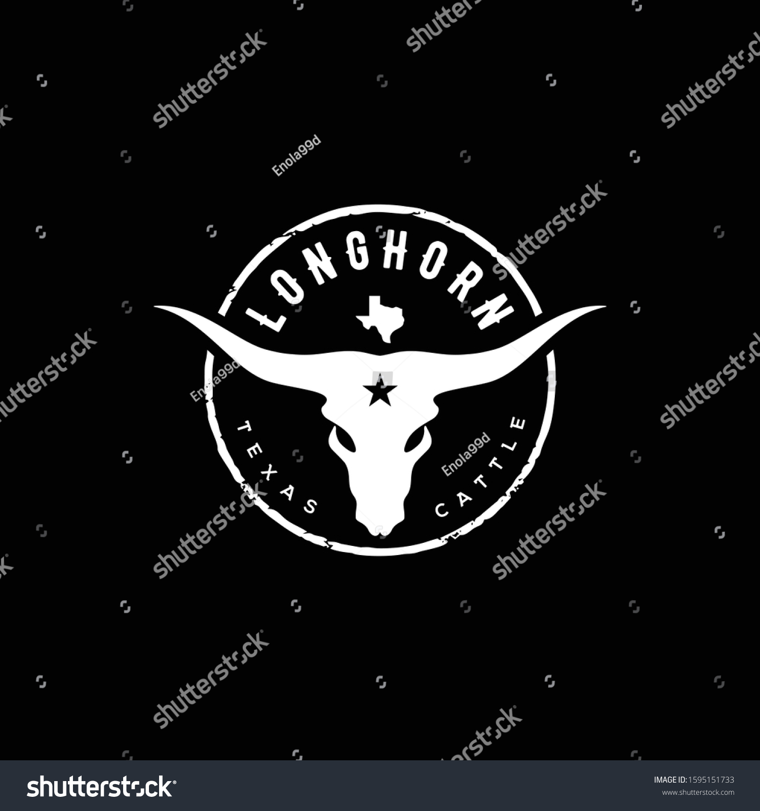 SVG of Texas Longhorn Cow, Country Western Buffalo Bull Cattle for Ranch Countryside Farm Vintage Label Logo Design svg