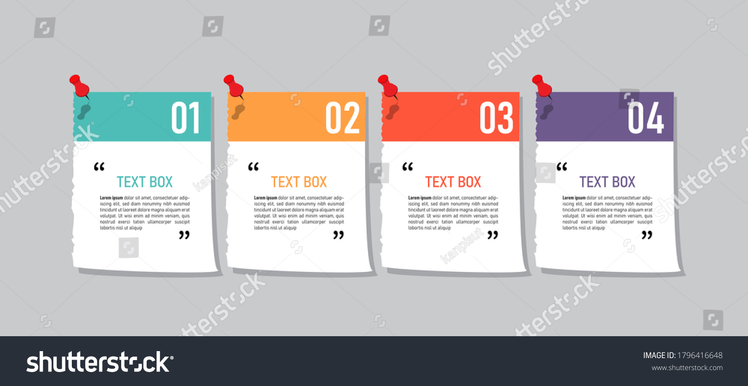 Text Box Design Note Papers Stock Vector (Royalty Free) 1796416648