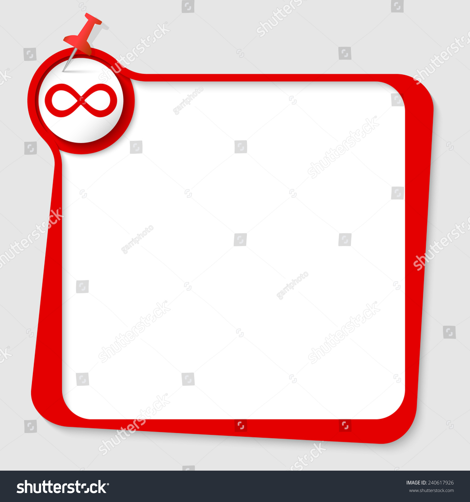 Text Box Pushpin Infinity Symbol Stock Vector (Royalty Free) 240617926 ...