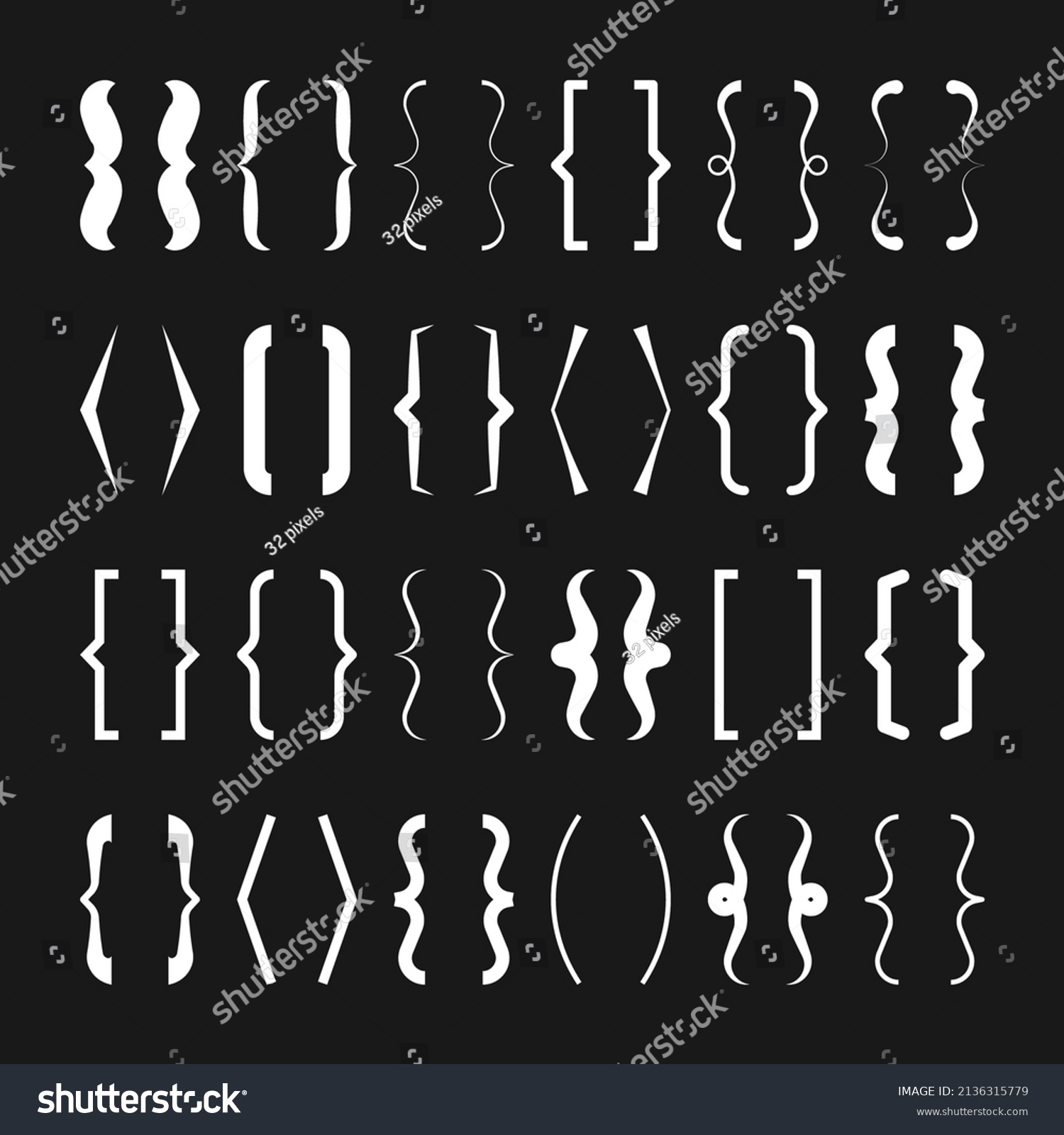 Text Brackets Collection White Quotation Box Stock Vector (Royalty Free) 2136315779 Shutterstock
