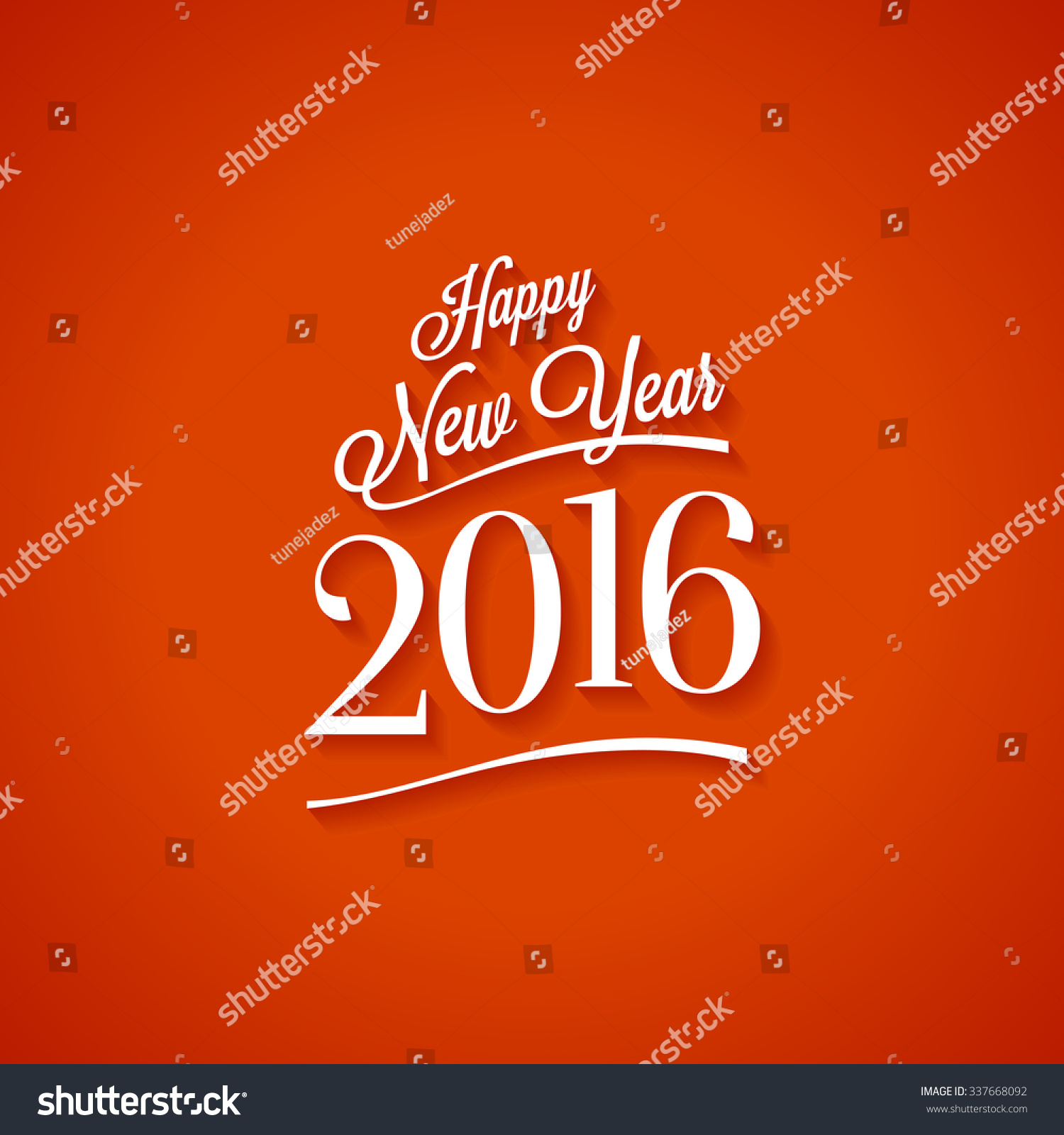 Text Design Happy New Year 2016 Stock Vector (Royalty Free) 337668092