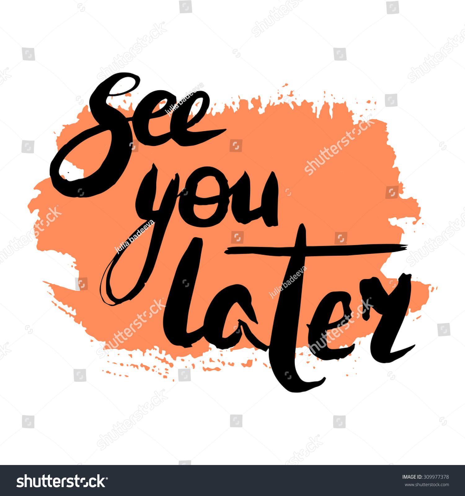 SVG of Text see you later on a grunge background. Hand lettering. Vector illustration. svg