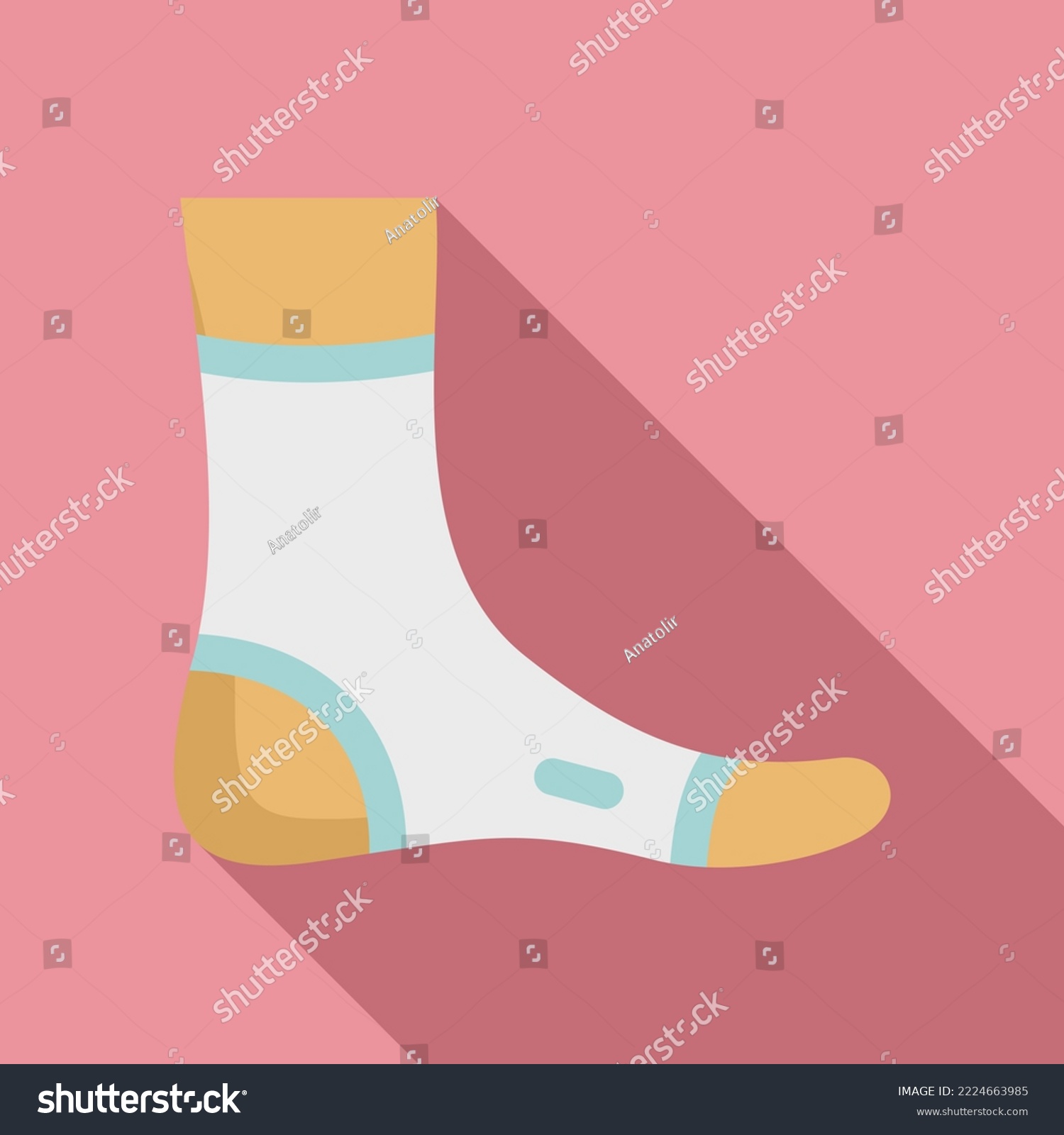 SVG of Textile foot bandage icon flat vector. Injury accident. Patient hurt svg