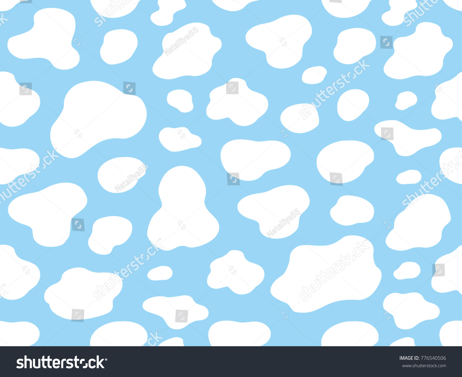 Texture White Blue Cow Spot Repeated Stock Vector (Royalty Free) 776540506