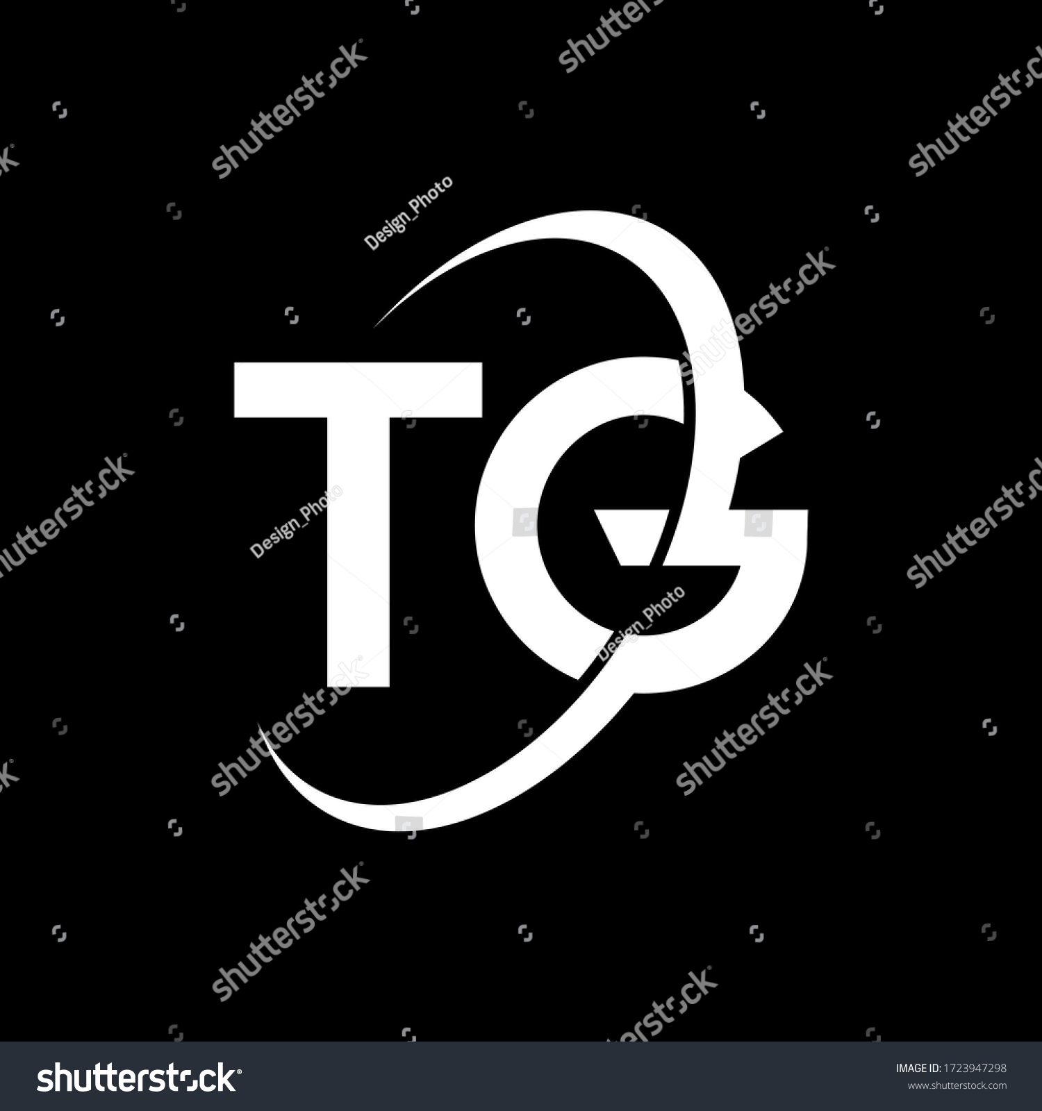 Tg Letter Logo Design Initial Letters Stock Vector Royalty Free