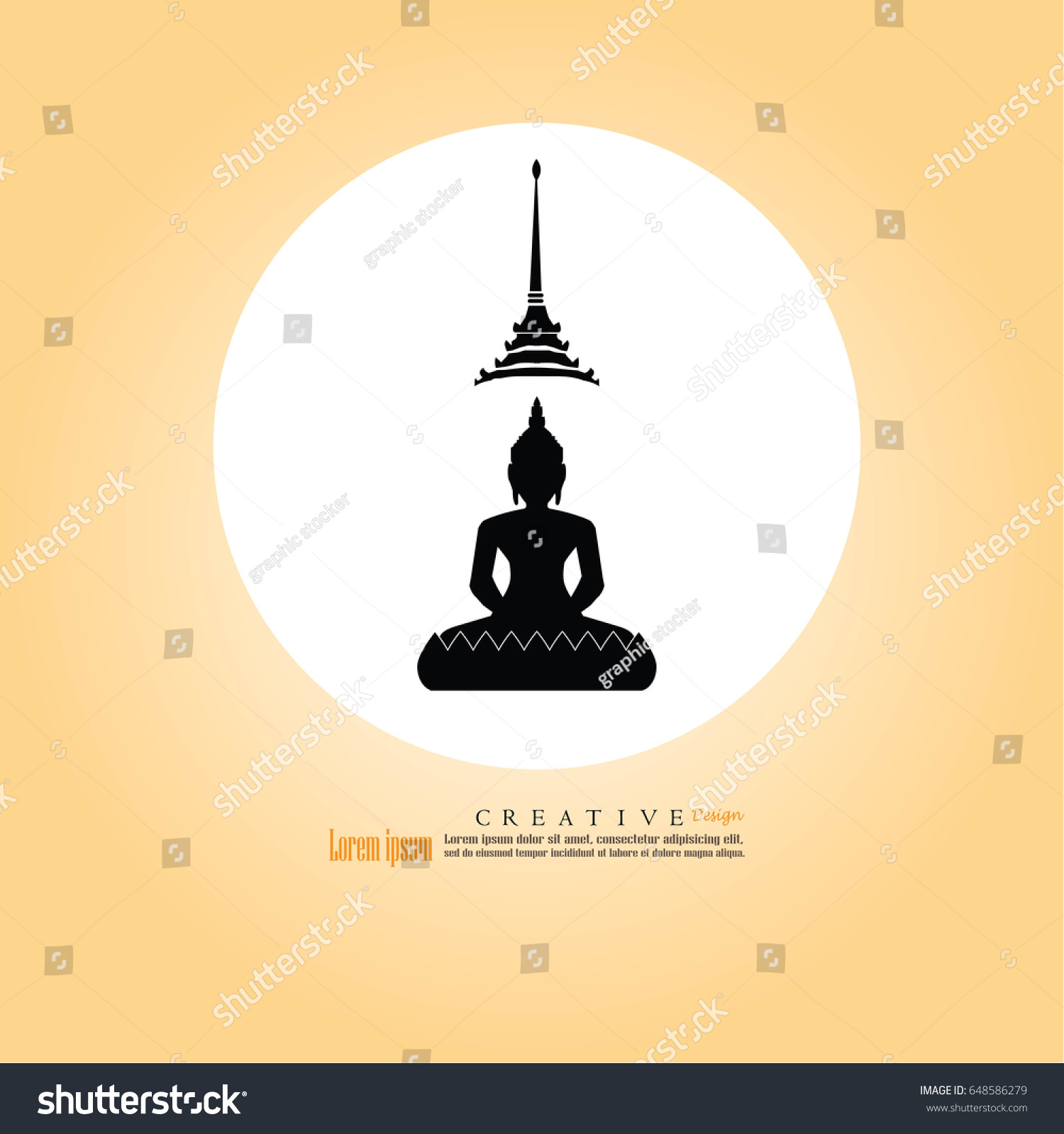 Thai Buddhabuddhavector Illustration Stock Vector Royalty Free 648586279 Shutterstock 9124