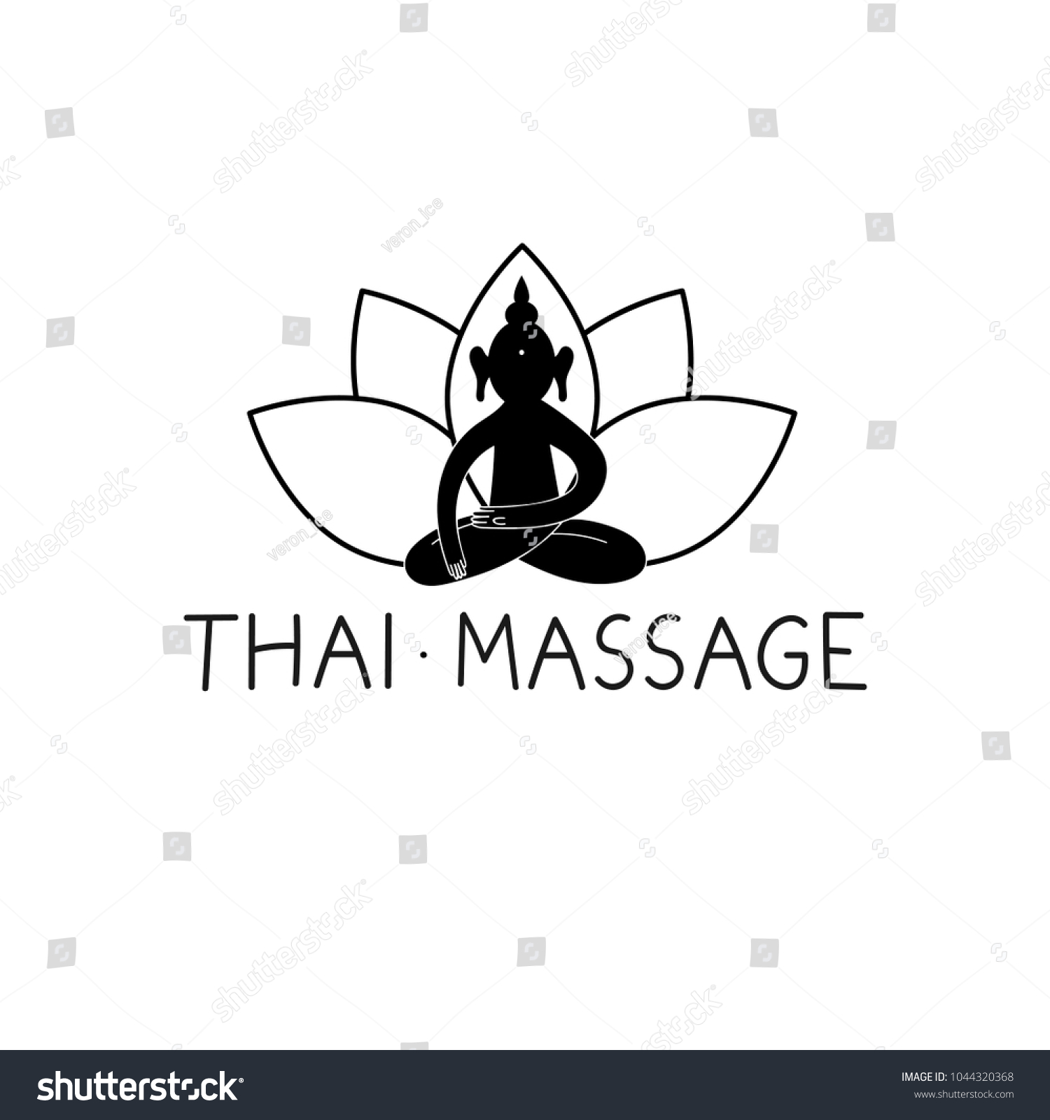 Thai Massage Vector Logo Stock Vector Royalty Free 1044320368 Shutterstock 