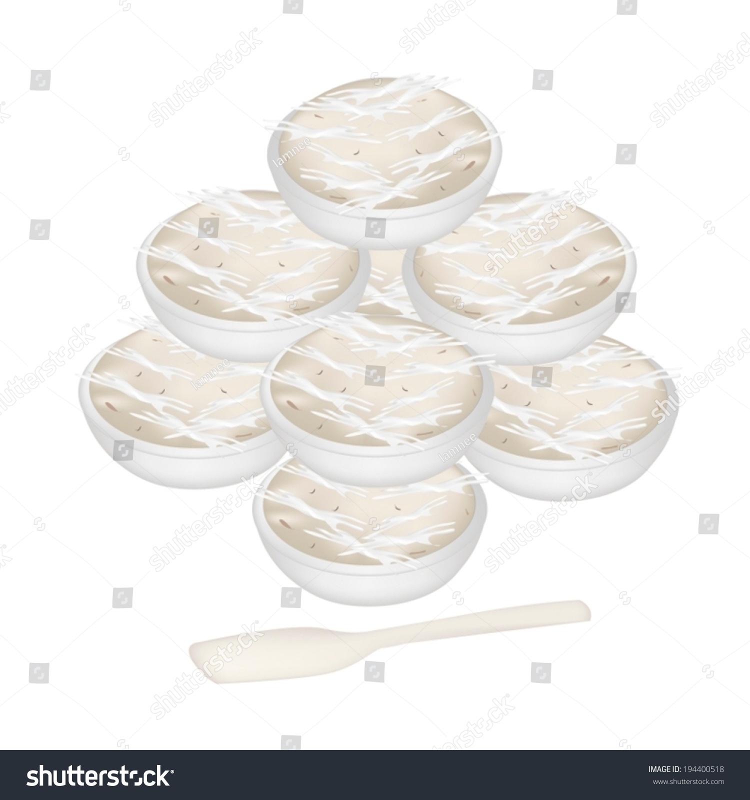 Thai Traditional Dessert Pile Kanom Gluay Stock Vector (Royalty Free ...