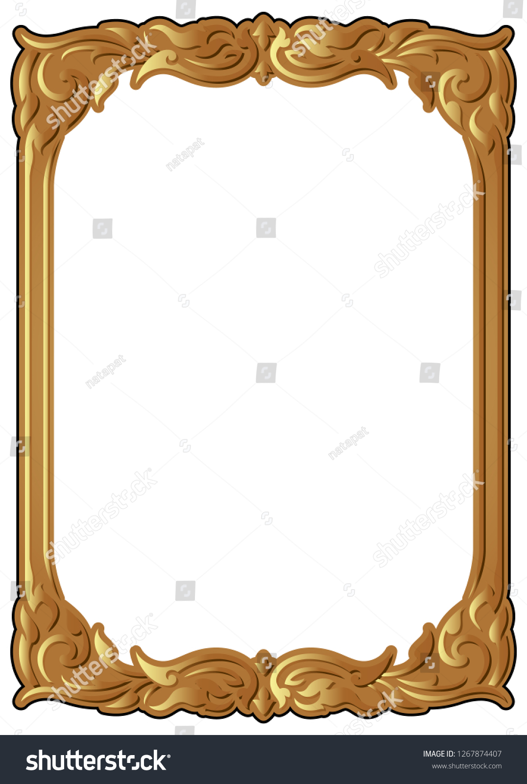 Thai Traditional Square Shape Frame Border Stock Vector (Royalty Free ...