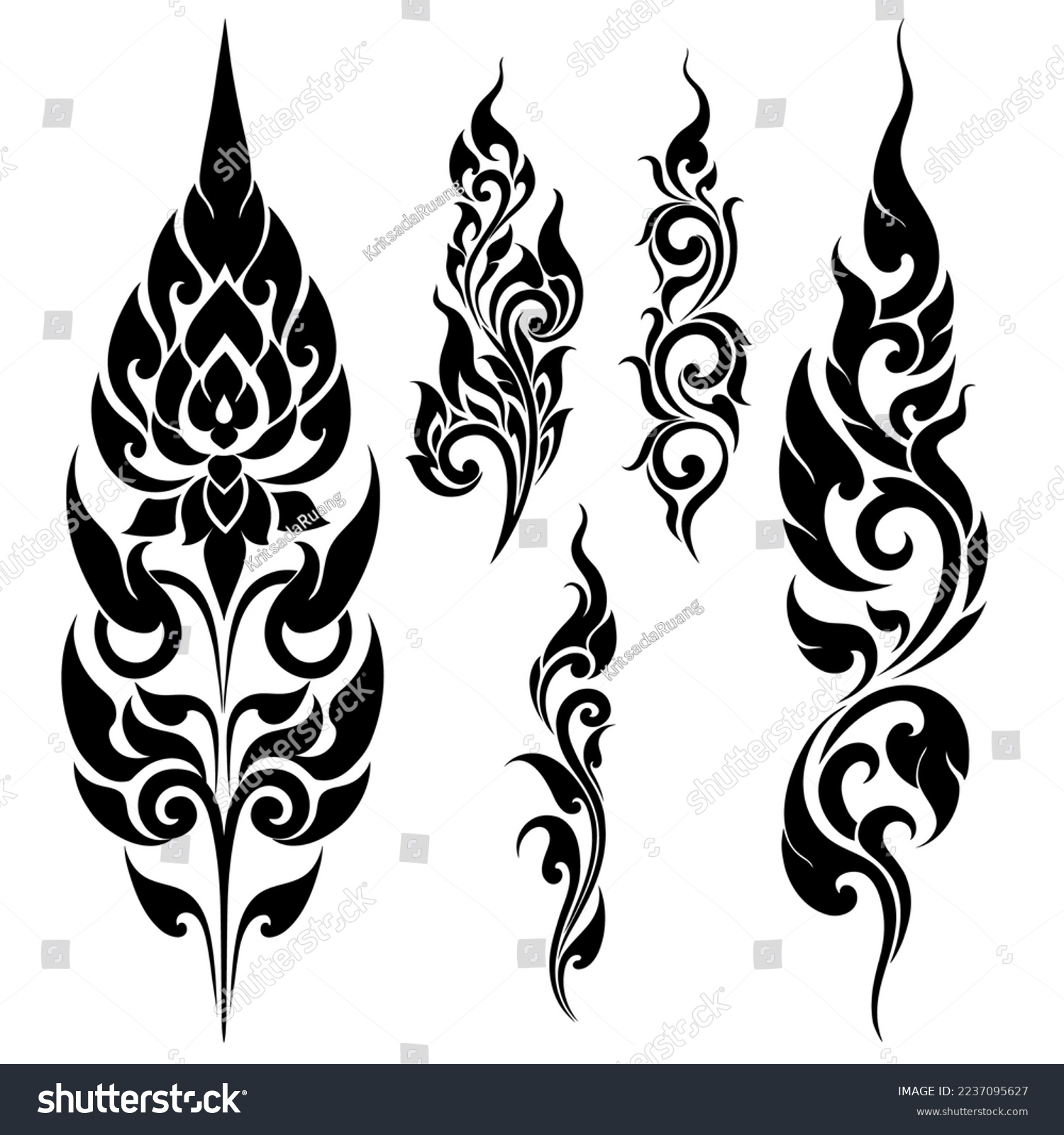 SVG of Thaiart or Lai Thai : Unique and characteristic to Thailand is the Thai art pattern. This work is excellent if you're looking to offer something that demonstrates Thainess. svg