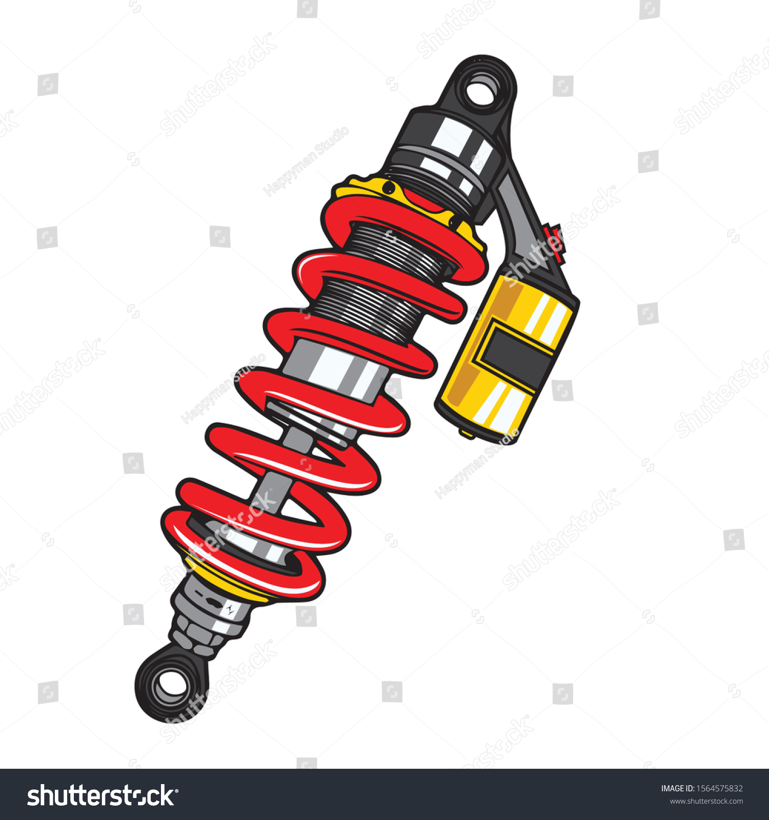 Thailook Part Motorcycle Shock Absorber Tube Stock Vector Royalty Free 1564575832