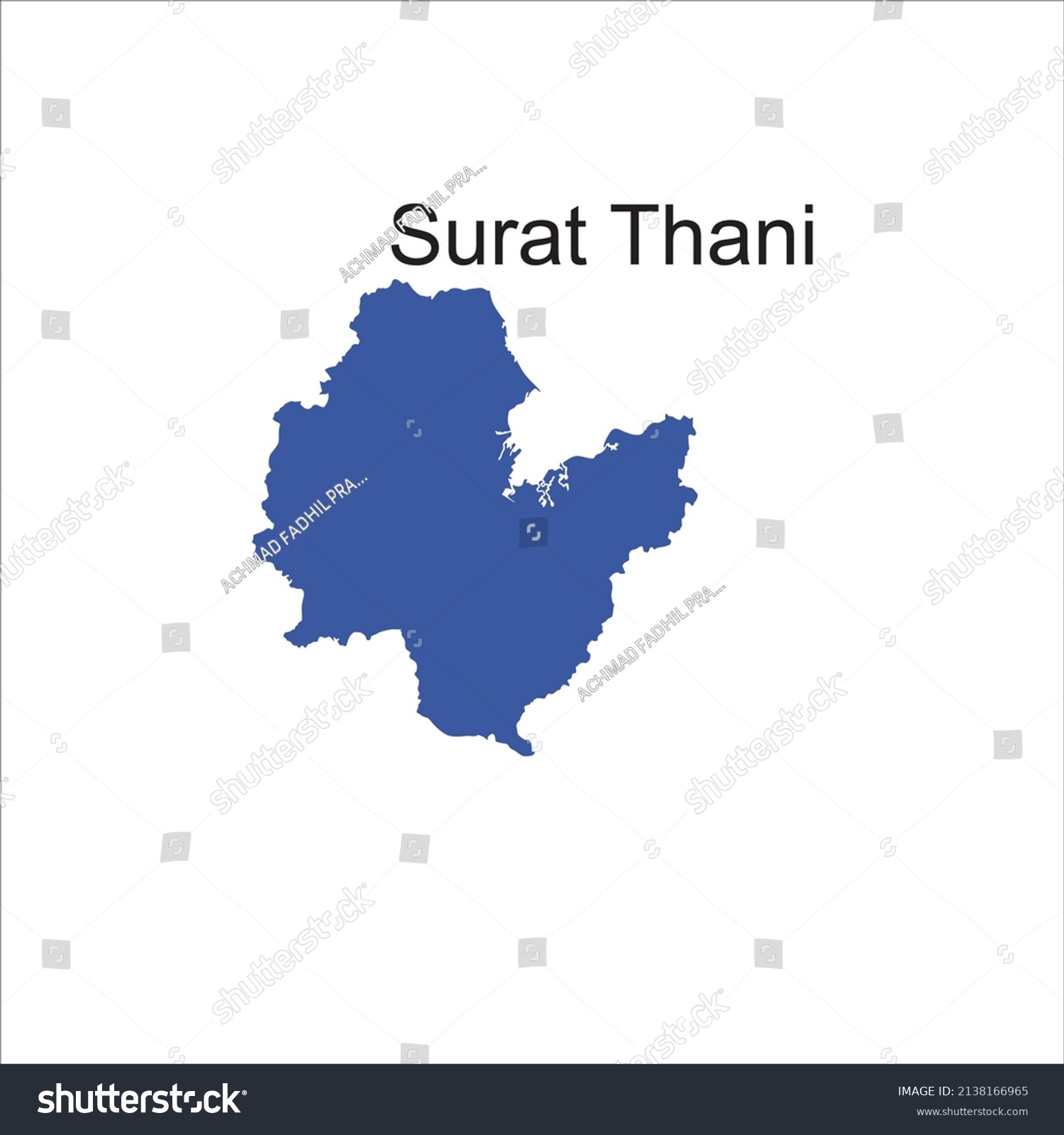 Thani Letter Map On White Background Stock Vector (Royalty Free ...