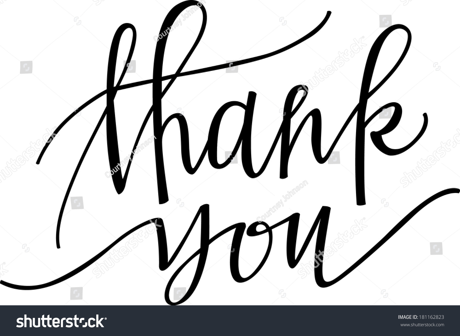 Thank You Stock Vector Illustration 181162823 : Shutterstock