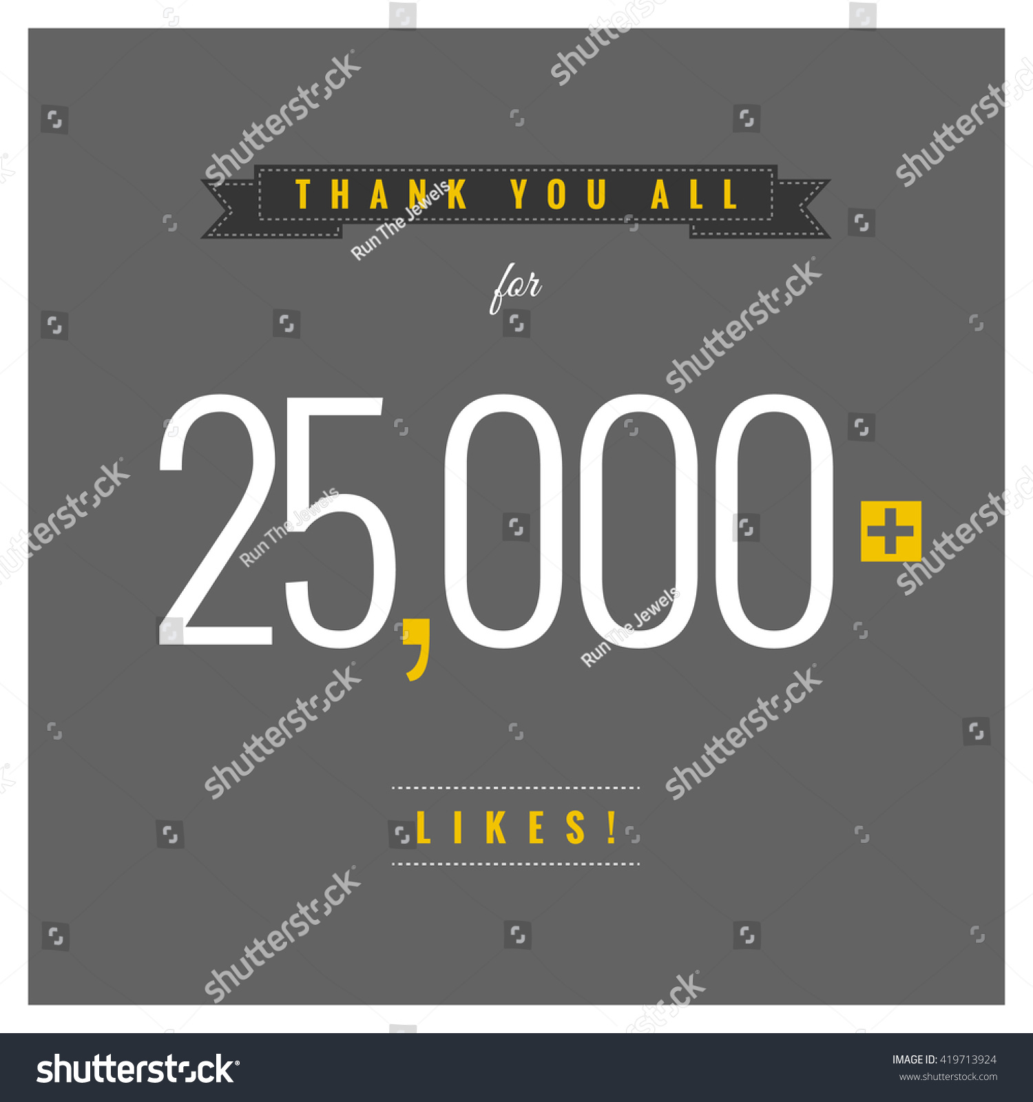SVG of Thank You All For 25000 Likes (Vector Design Template) svg
