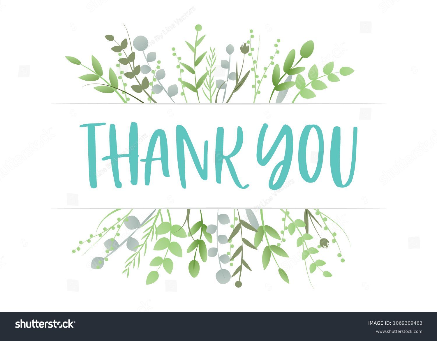 Thank You Appreciation Gratitude Floral Leaves Stock Vector (Royalty ...