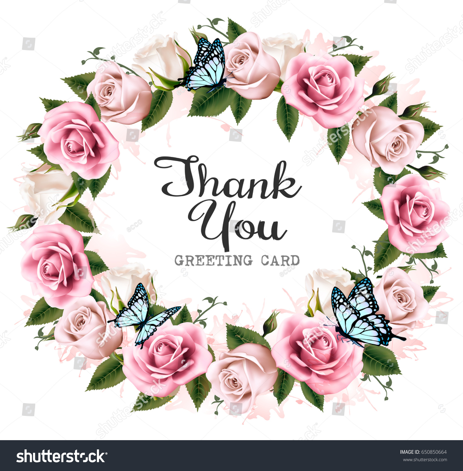 Amazon Com 8 5 X 11 Inch Thank You Greeting Card With Envelope Jumbo Sized Elegant Flowers Of Beautiful Pink Floral Roses Flower Arrangement Bouquet For Wedding Baby Girl Appreciation Thanks J4175atyg Office Products