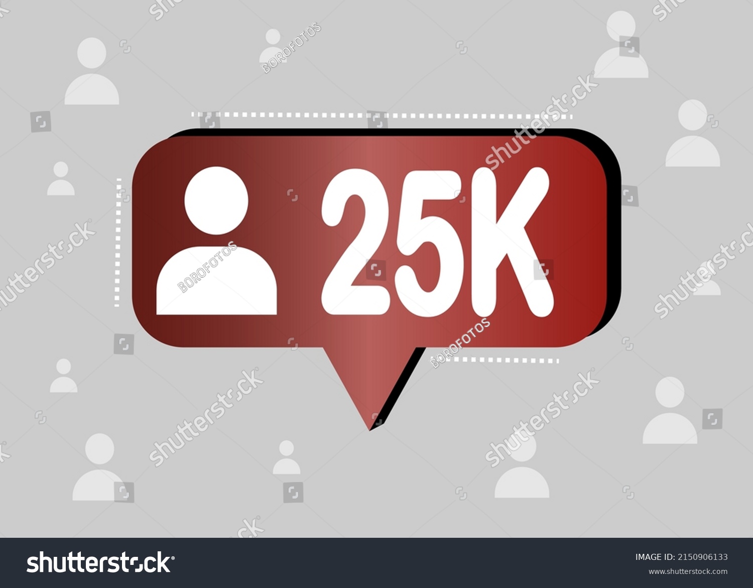 SVG of Thank you 25000 followers and peoples. Banner for online social group. Vector illustration svg