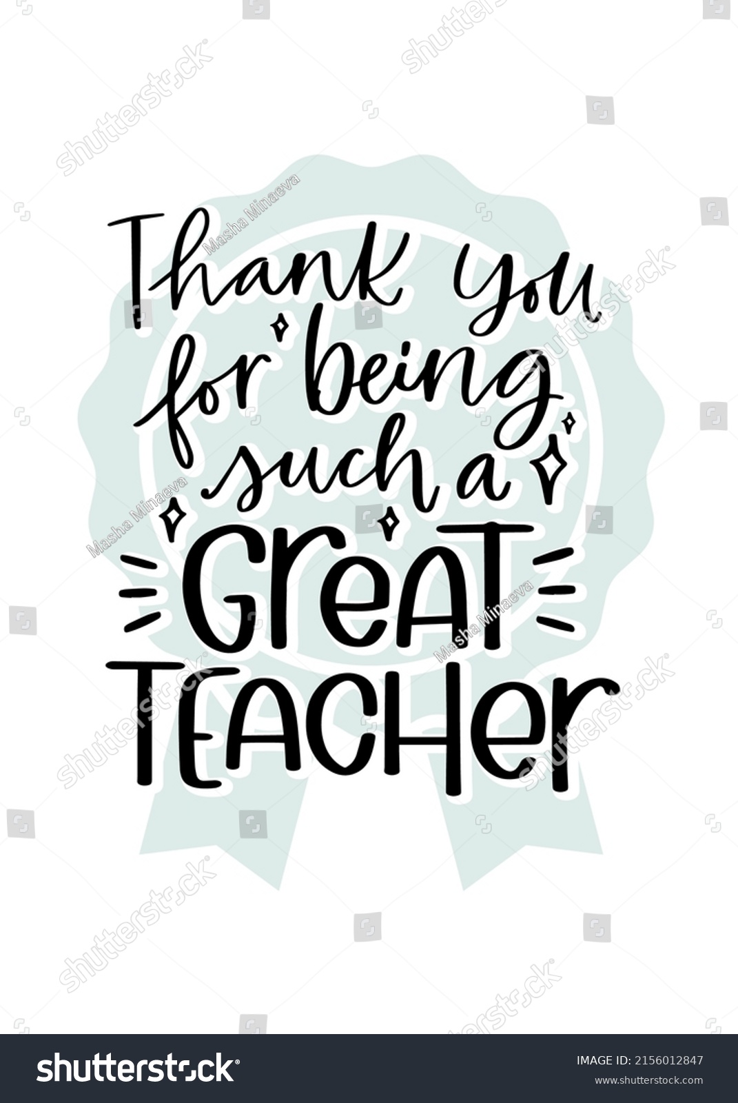 Thank You Being Such Great Teacher Stock Vector (Royalty Free ...