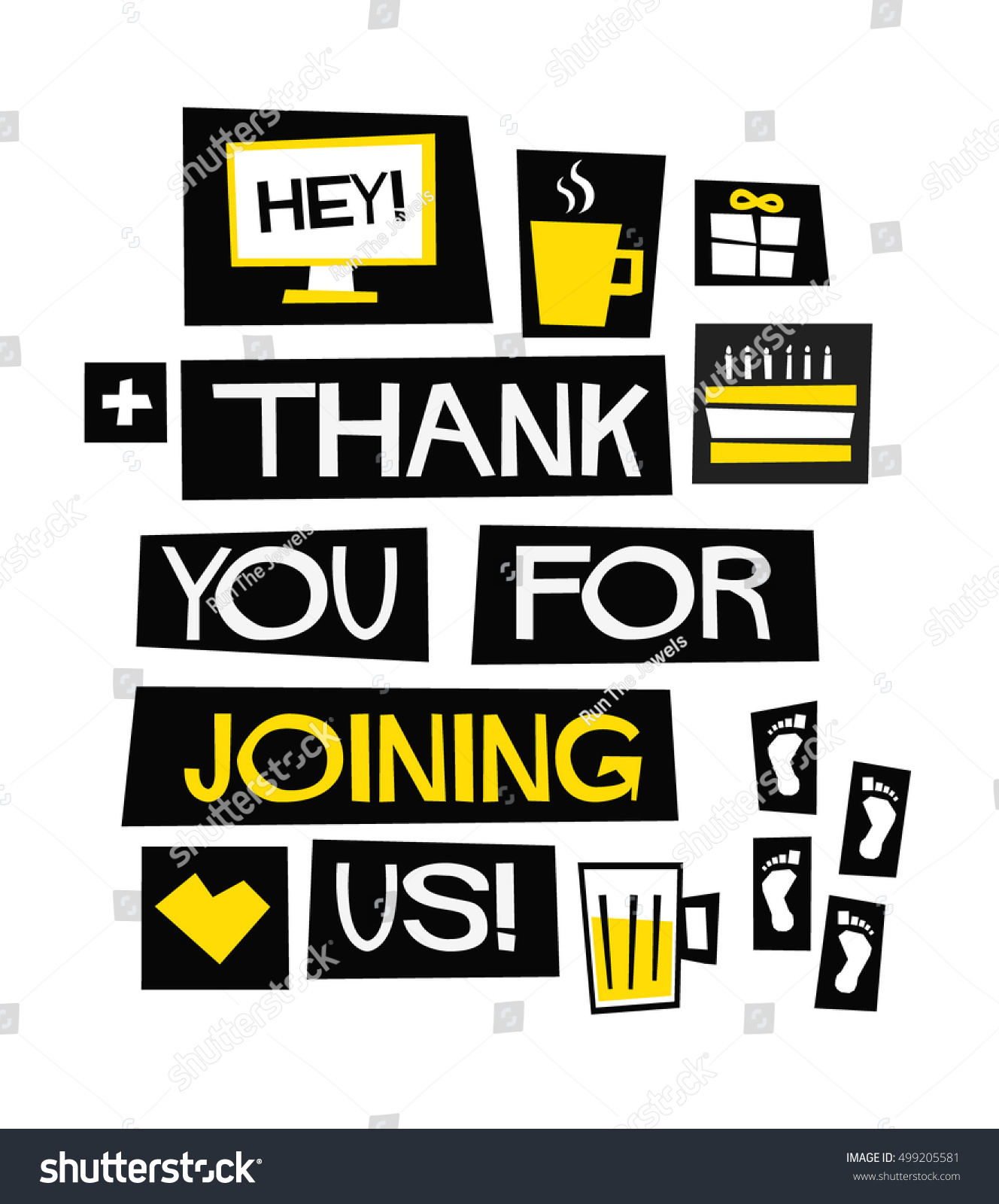 Thank You Joining Us Vector Illustration Stock Vector Royalty Free 499205581