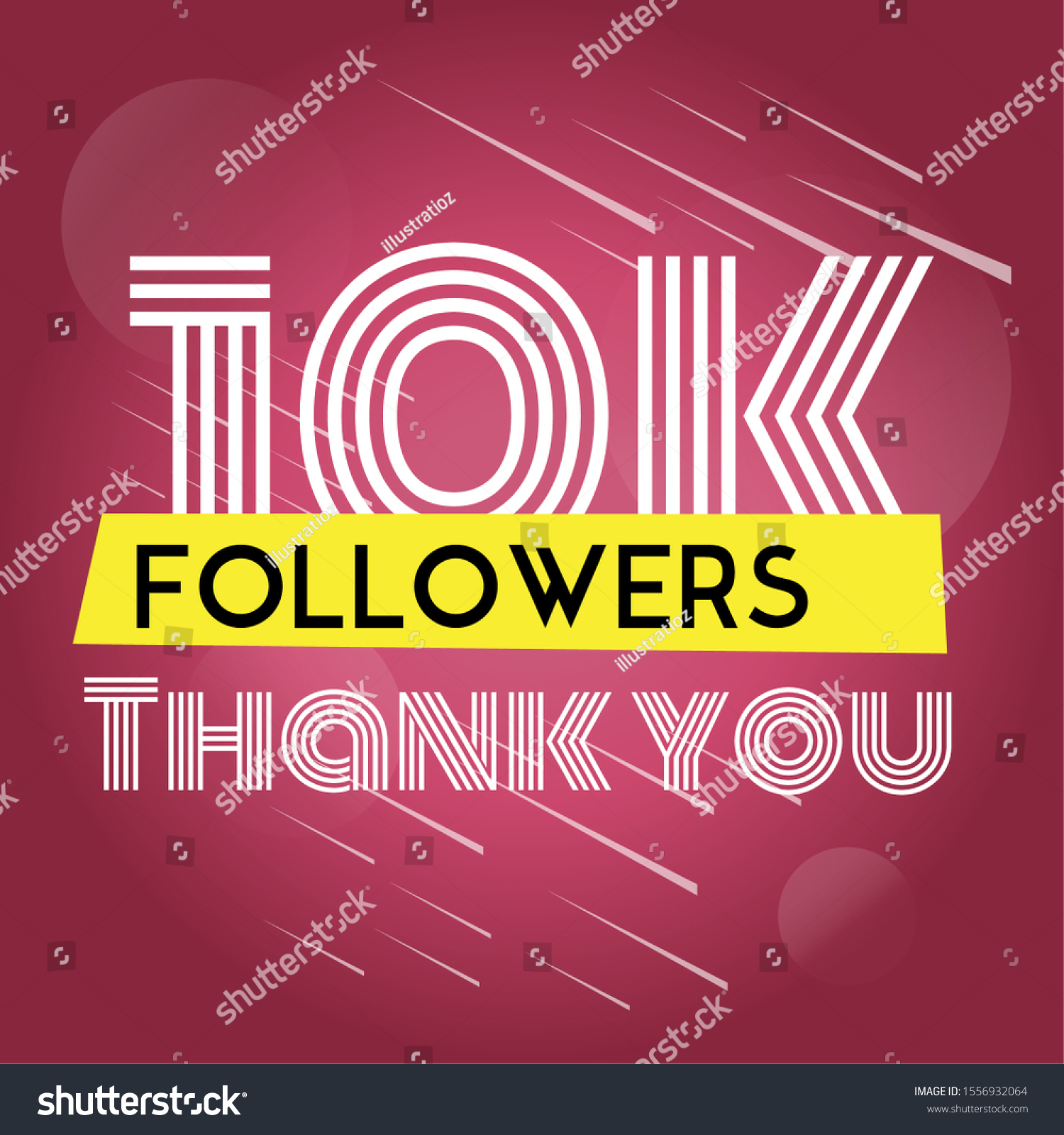 Thank You Reaching 10000 Followers Poster Vector De Stock Libre De