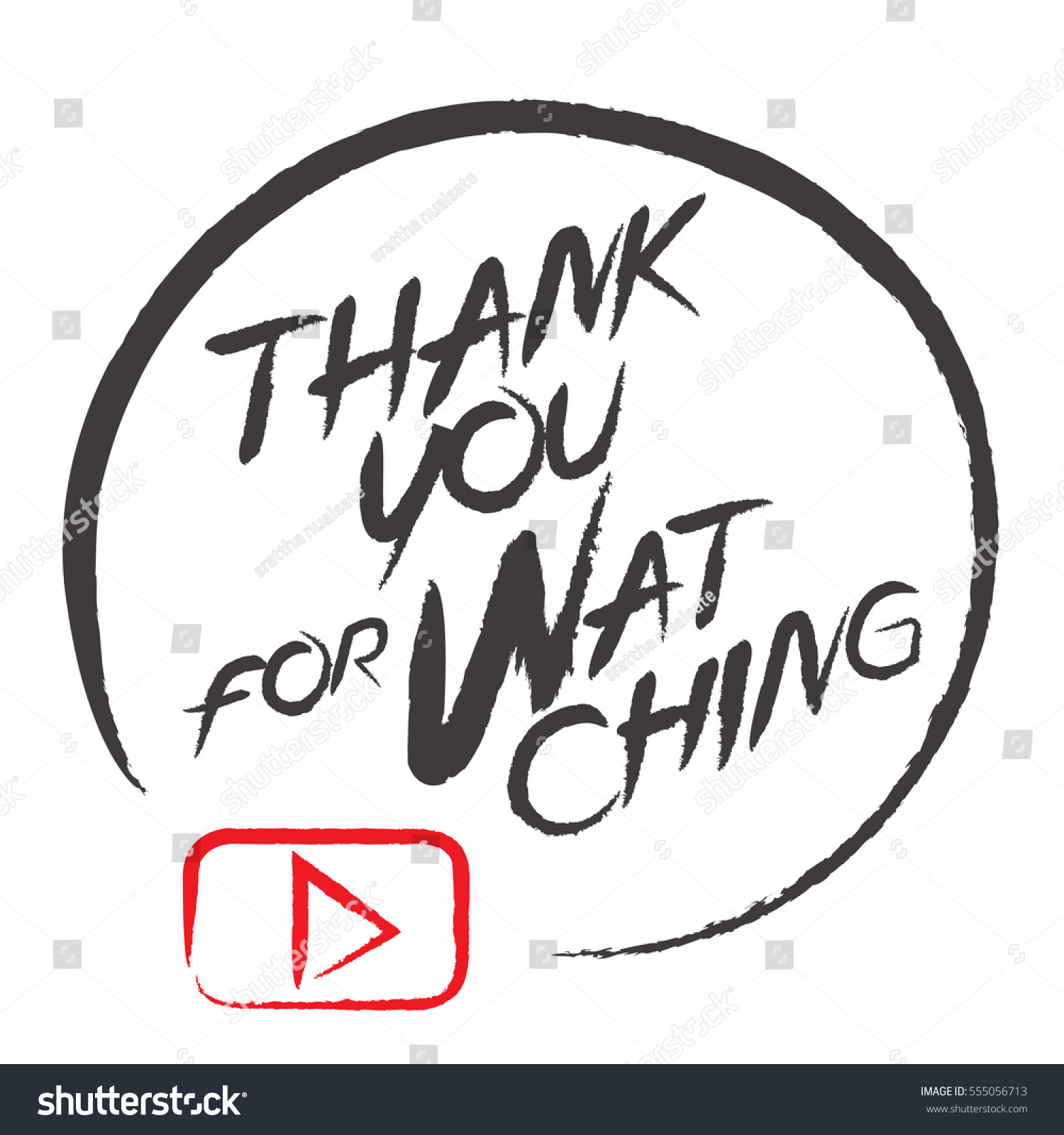 Thank You Watching Stock Vector Royalty Free