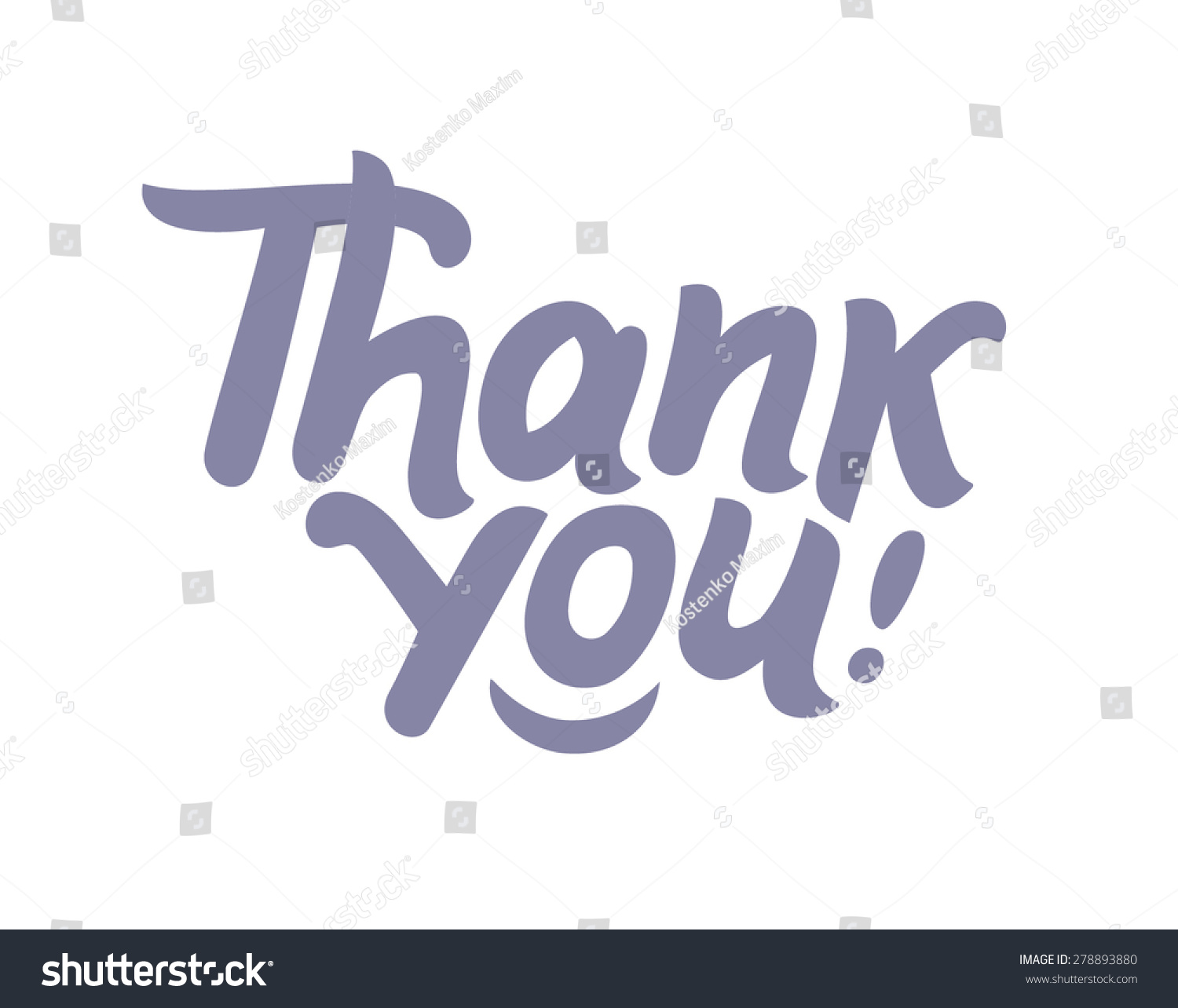 Thank You Hand Lettering Vector Stock Vector (Royalty Free) 278893880 ...