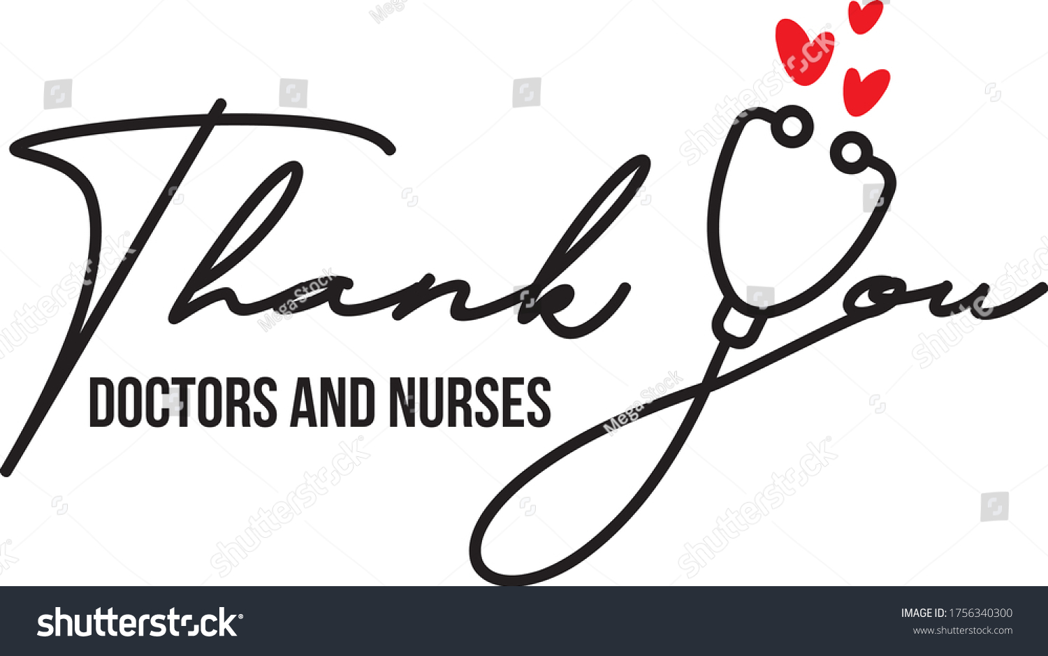 Thank You Healthcare Heroes Quote Doctors Stock Vector (Royalty Free ...