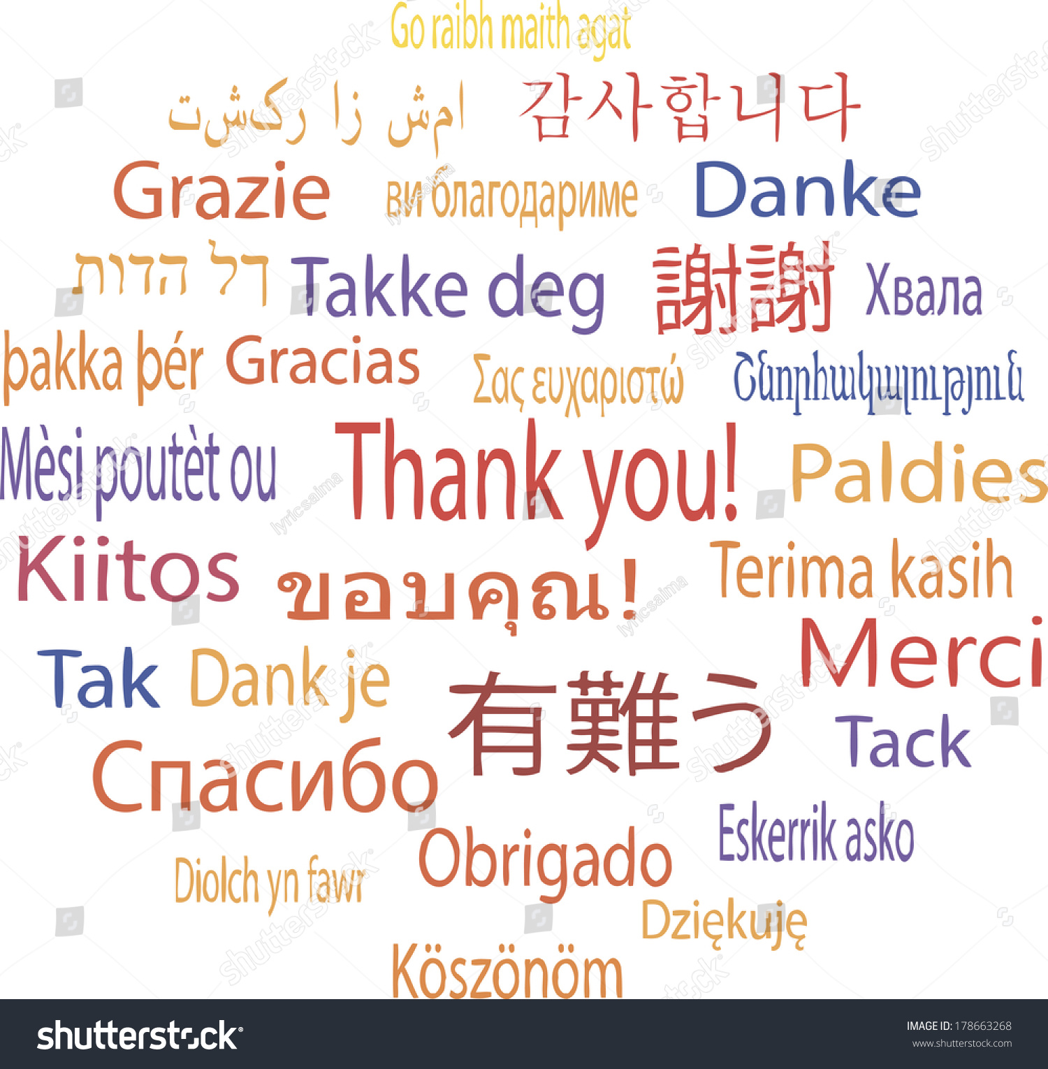 Collection 97+ Images Thank You In Different Languages Clip Art Completed