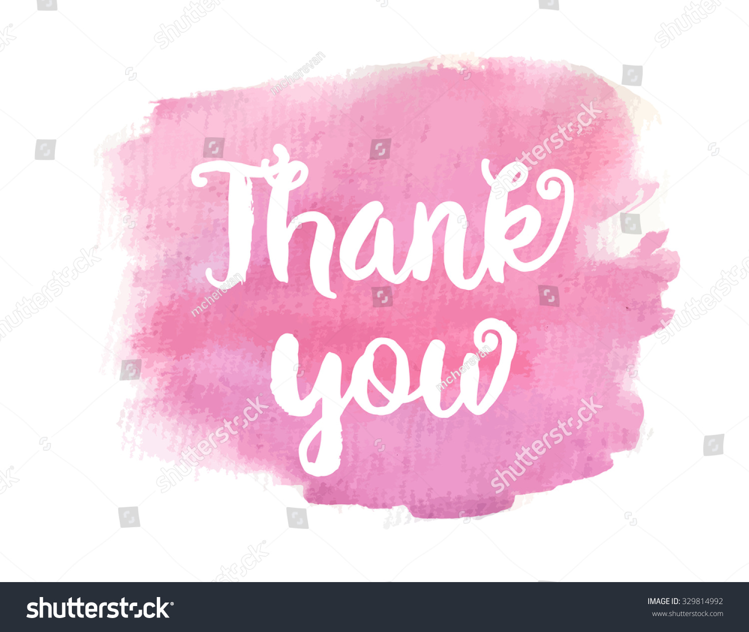 Thank You. Inspirational Motivational Quote. Vector Ink Painted ...