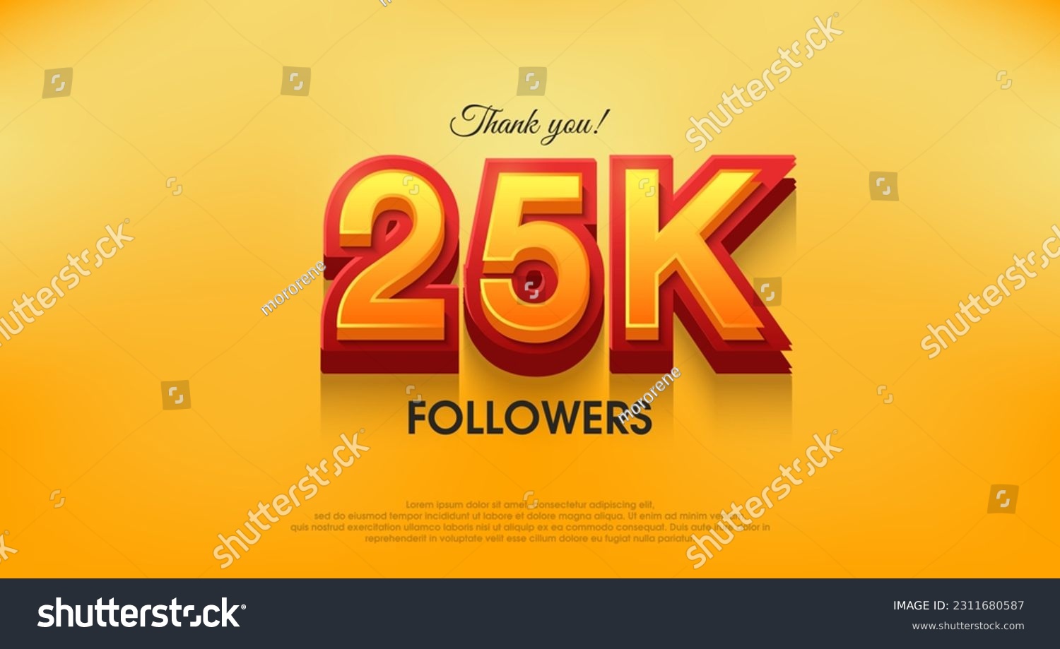 SVG of Thank you 25k followers 3d design, vector background thank you. svg