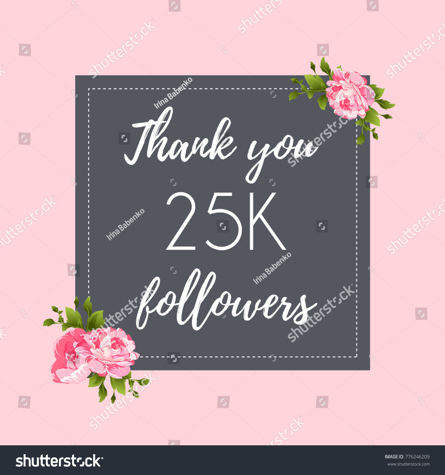 SVG of Thank you 25K followers social media banner svg