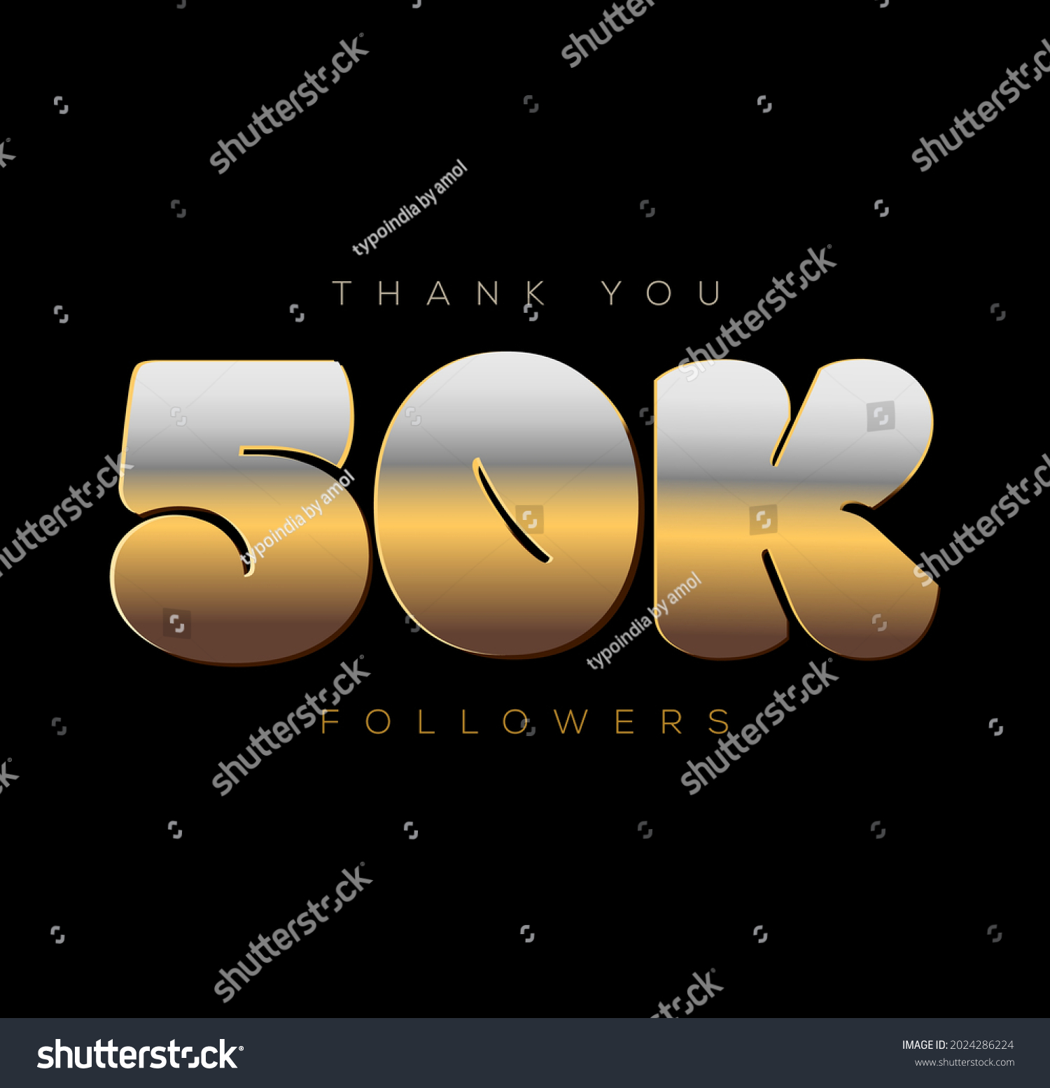 Thank You 50k Followers Thanking Post Stock Vector Royalty Free 2024286224 2742