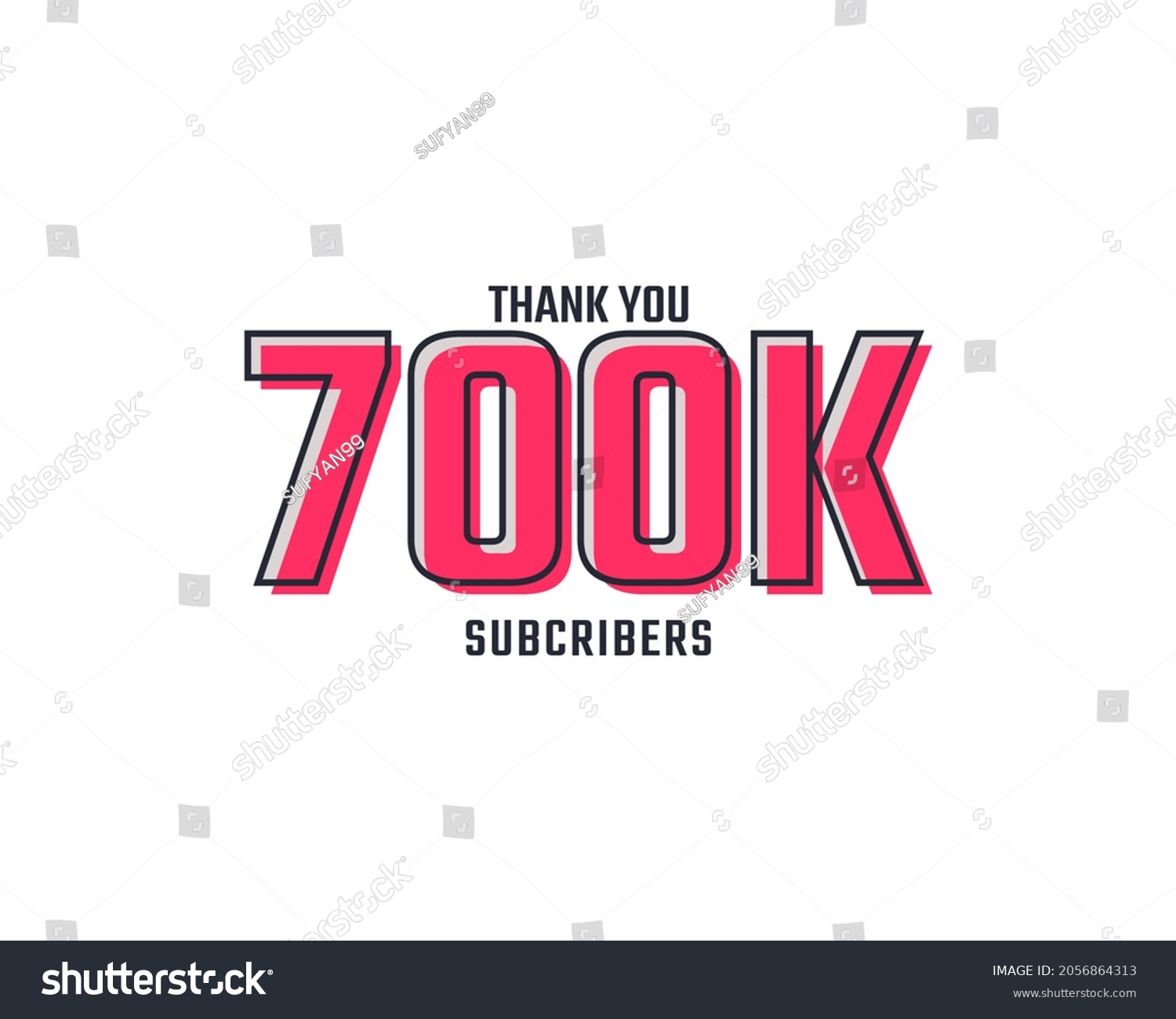 Thank You 700 K Subscribers Celebration Stock Vector Royalty Free 2056864313 Shutterstock 1557