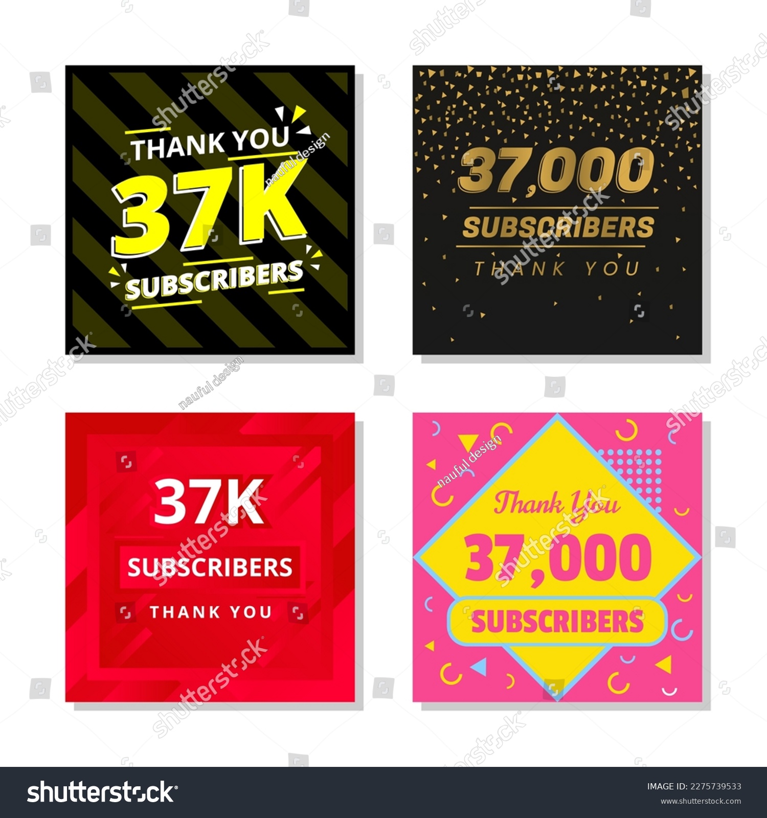 SVG of Thank you 37k subscribers set template vector. 37000 subscribers. 37k subscribers colorful design vector. thank you thirty seven thousand subscribers svg