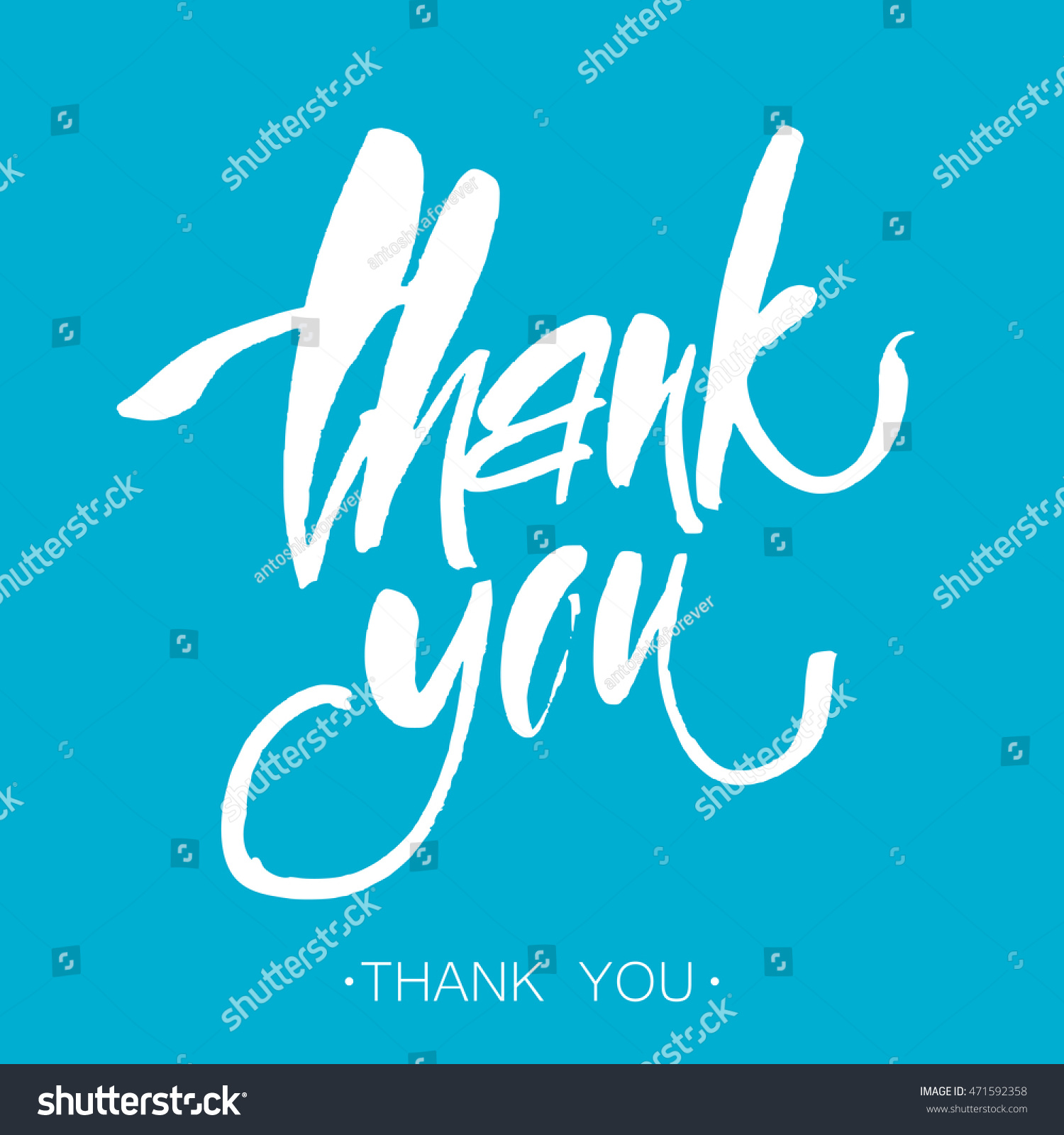 Thank You Lettering Handmade Calligraphy Brush Stock Vector Royalty Free 471592358 Shutterstock 7943