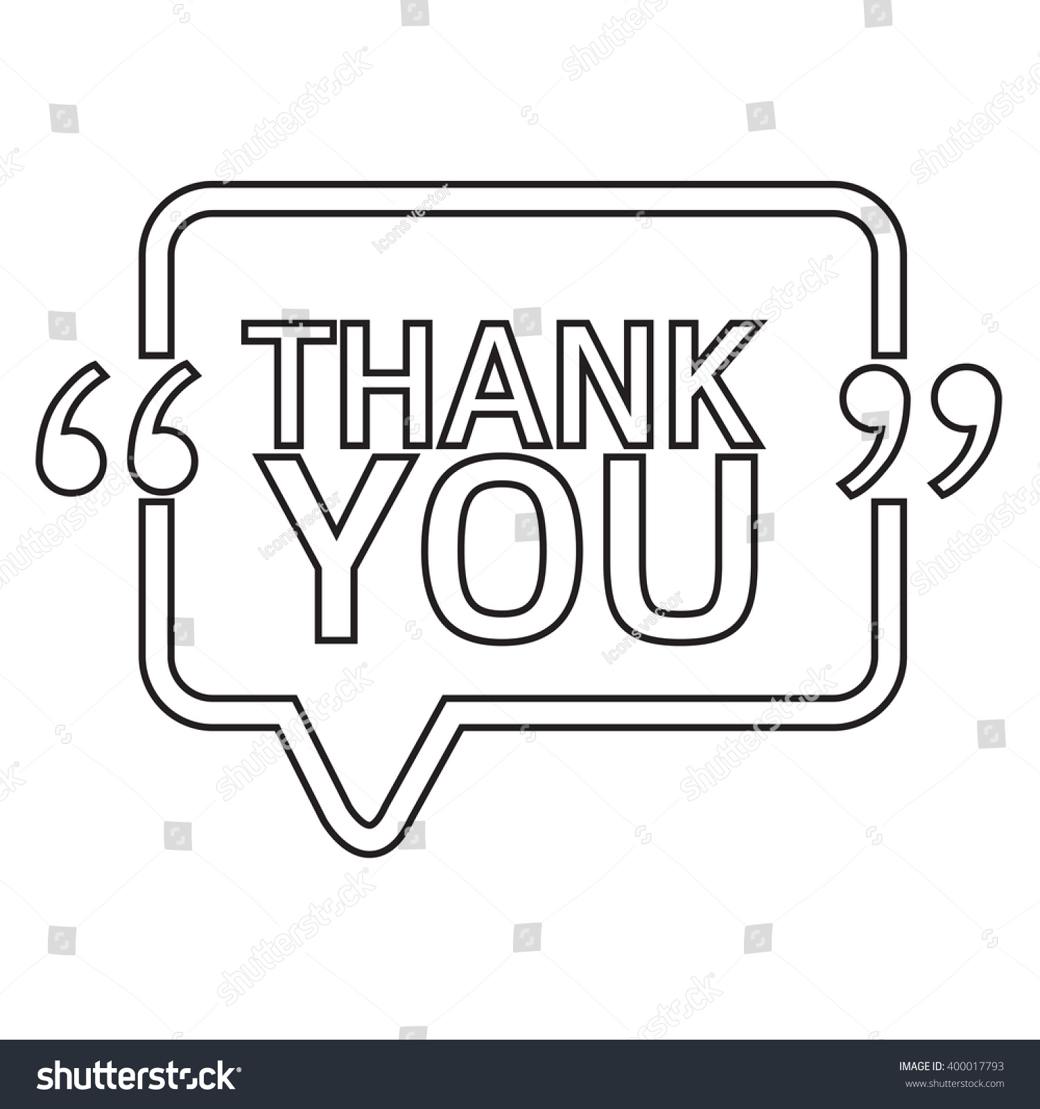 Thank You Lettering Illustration Design Stock Vector (Royalty Free ...