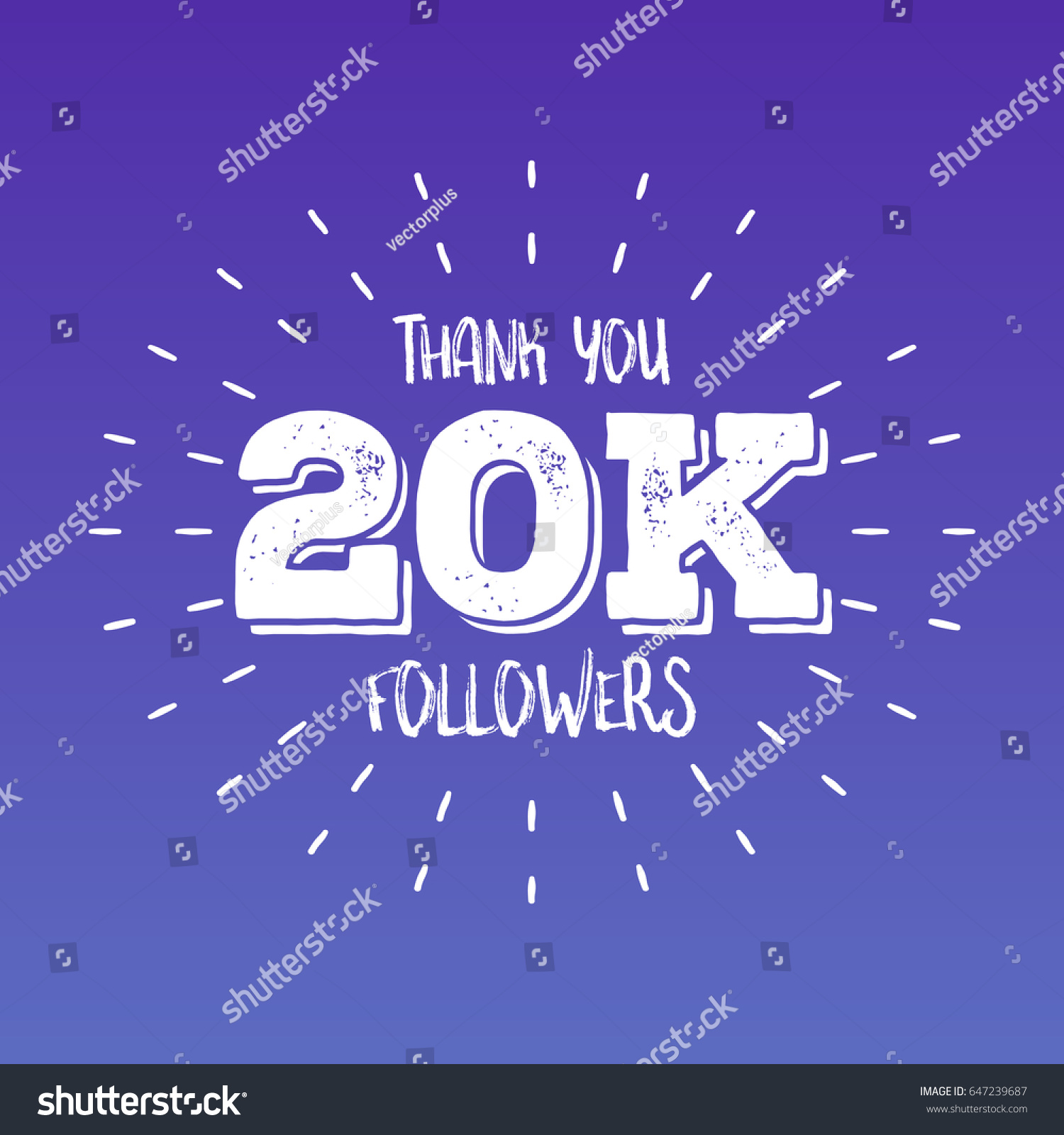 Thank You Letters Follower Vector Illustration 스톡 벡터로열티 프리 647239687 Shutterstock 4489