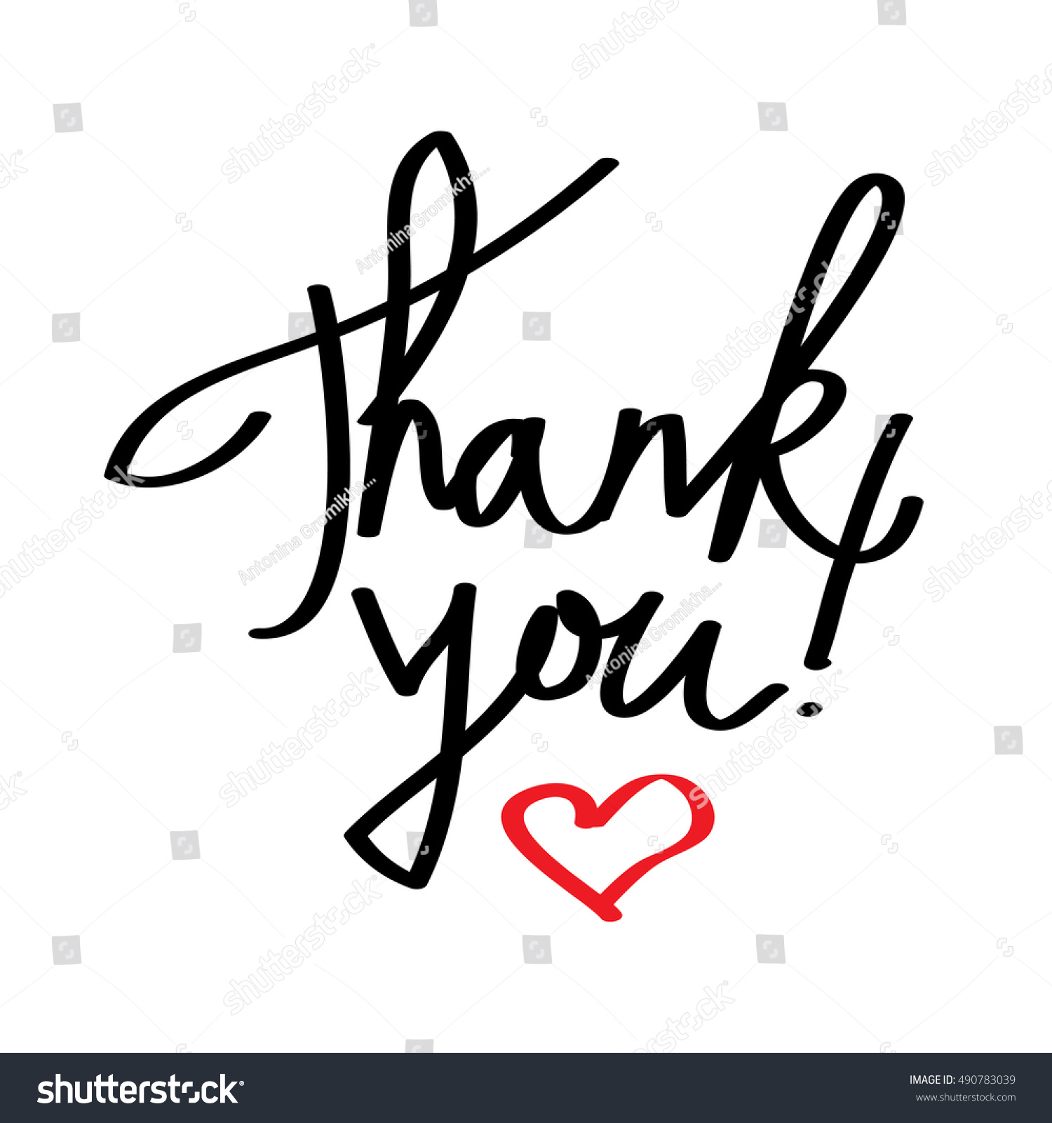 Thank You Letters Vector Stock Vector (Royalty Free) 490783039