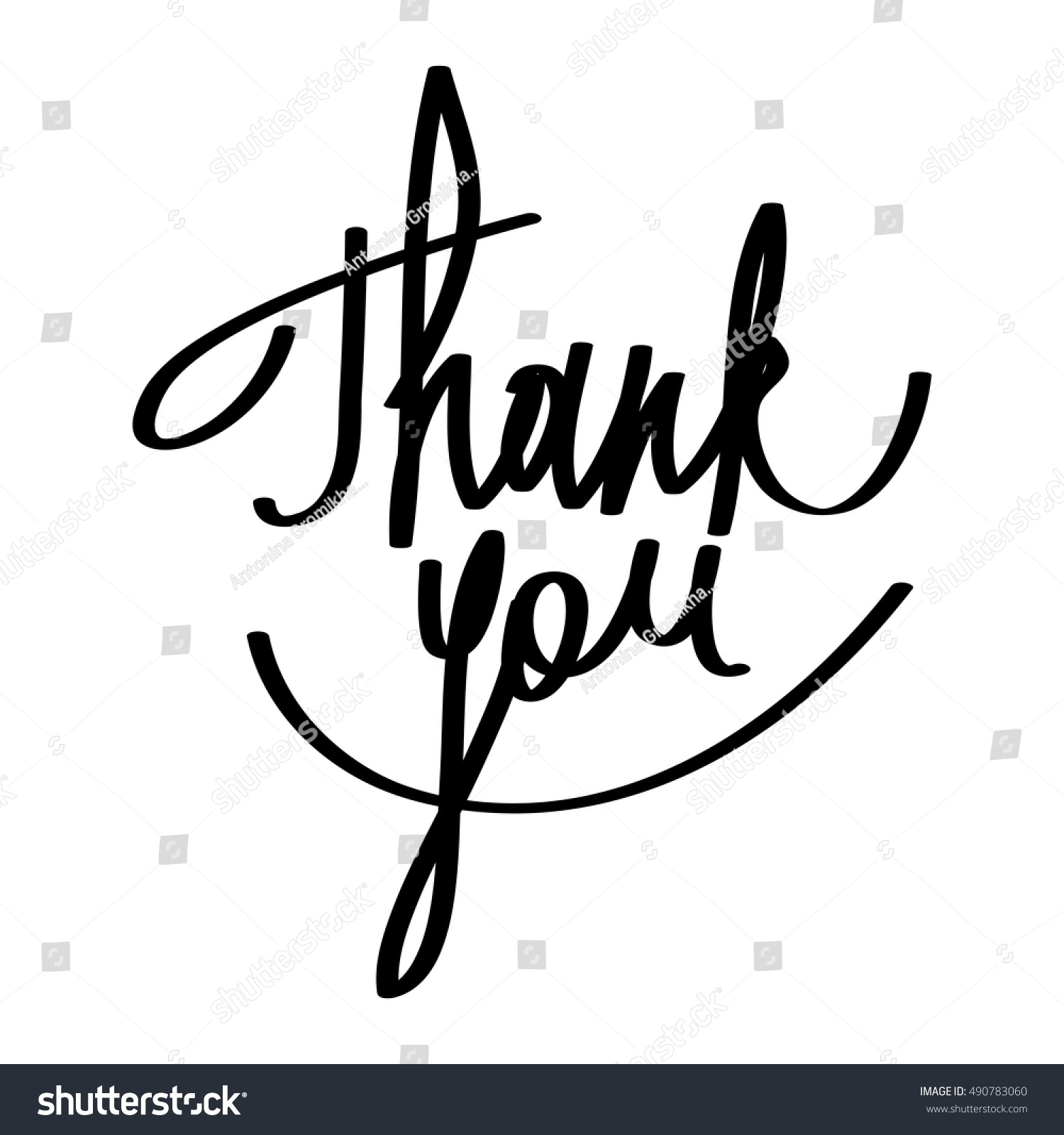 Thank You Letters Vector Stock Vector (Royalty Free) 490783060