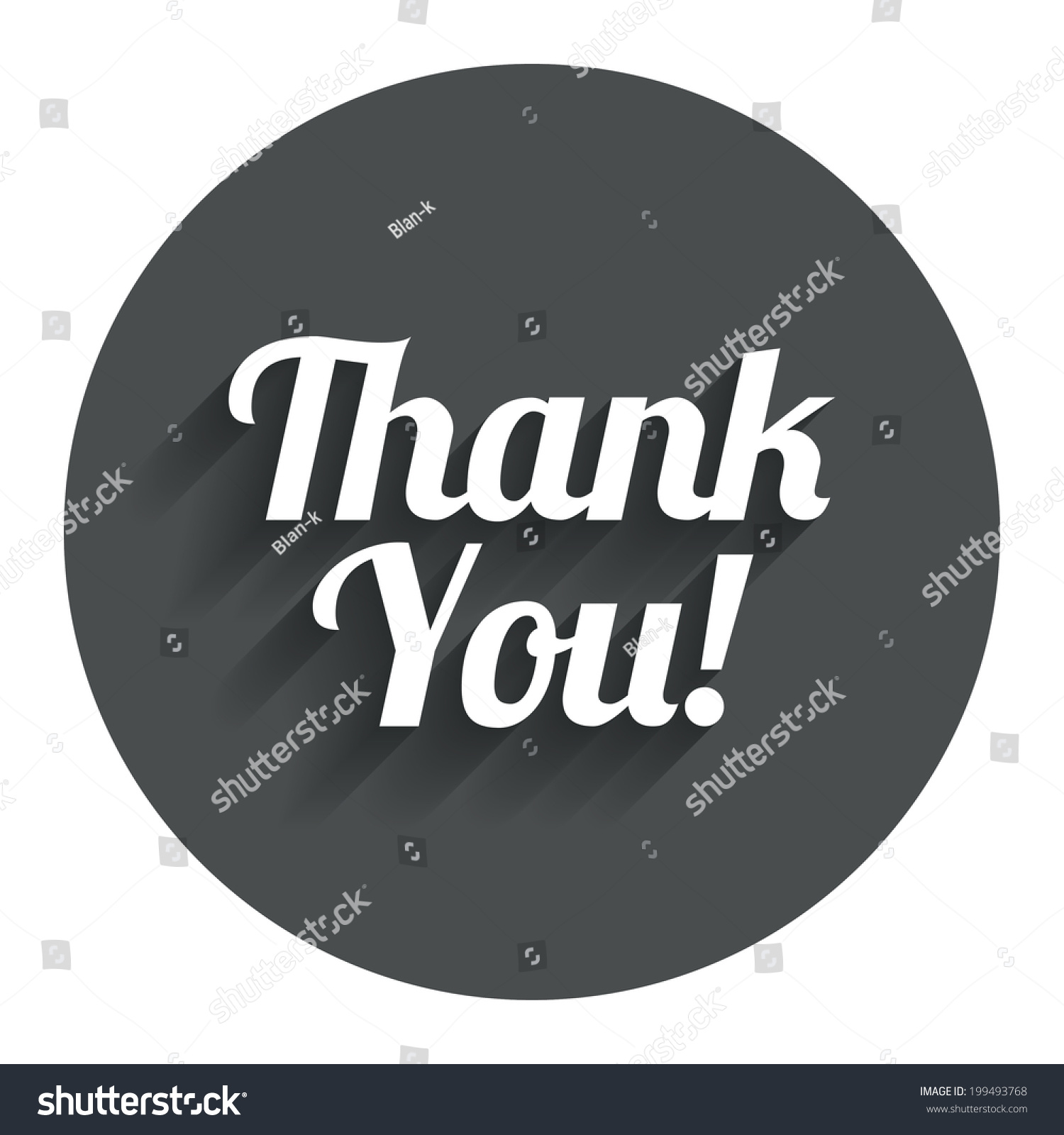 Thank You Sign Icon Customer Service Stock Vector (Royalty Free ...