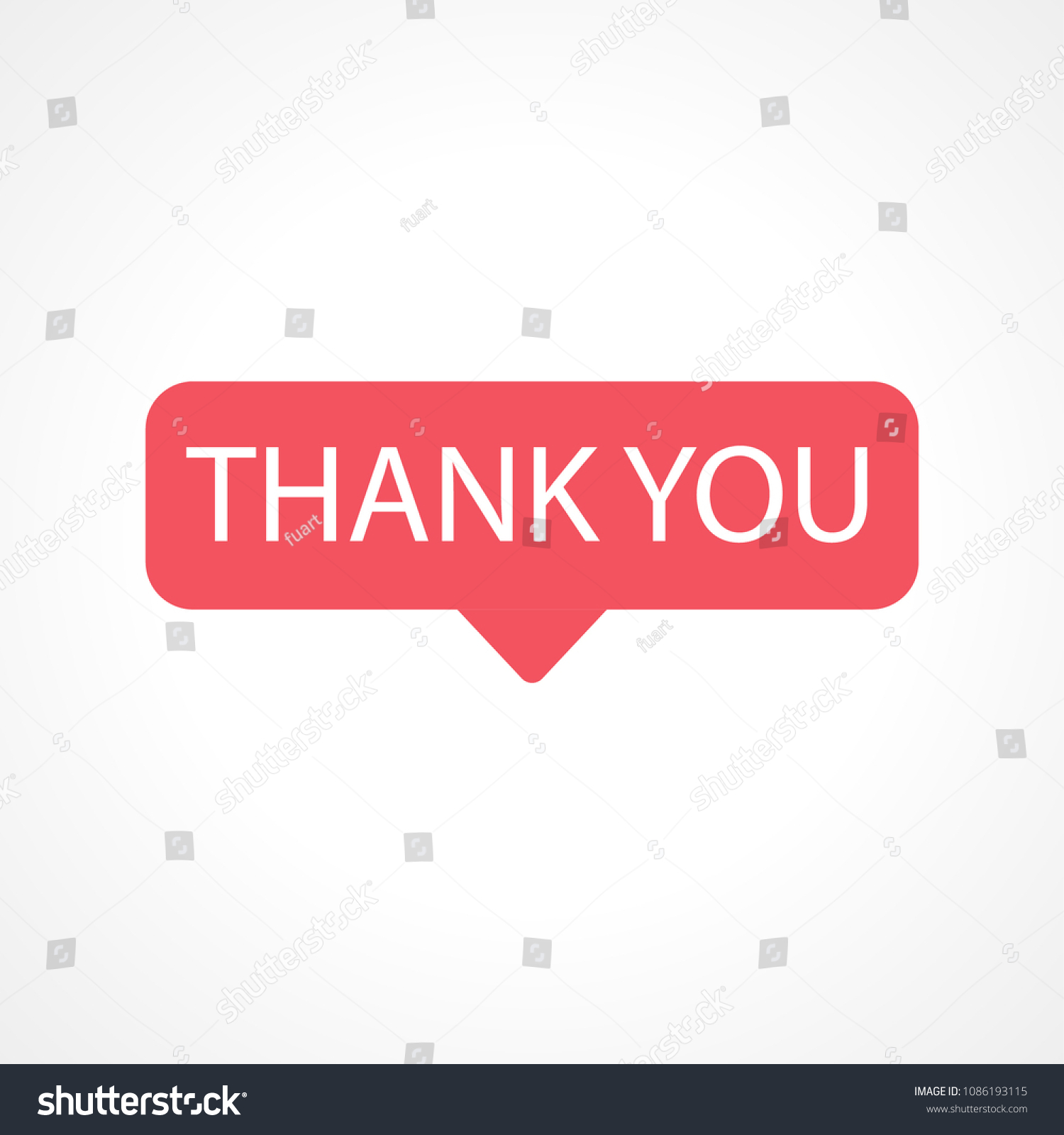 Thank You Social Media Notification Template Stock Vector Royalty Free