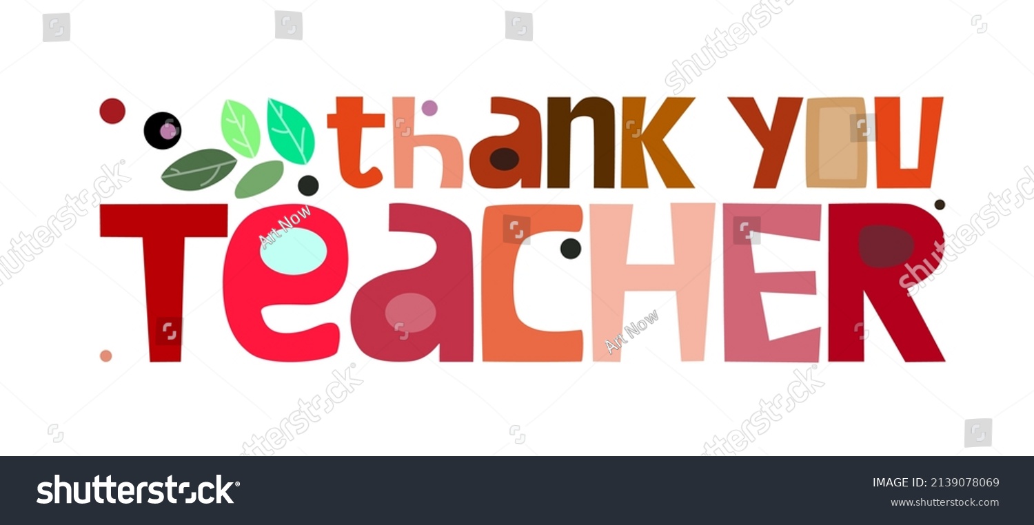 Thank You Teacher Vector Illustration Graphic Stock Vector (Royalty ...