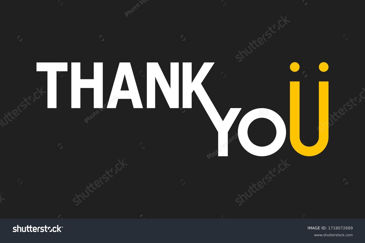 Thank You Text On Black Background Stock Vector (Royalty Free