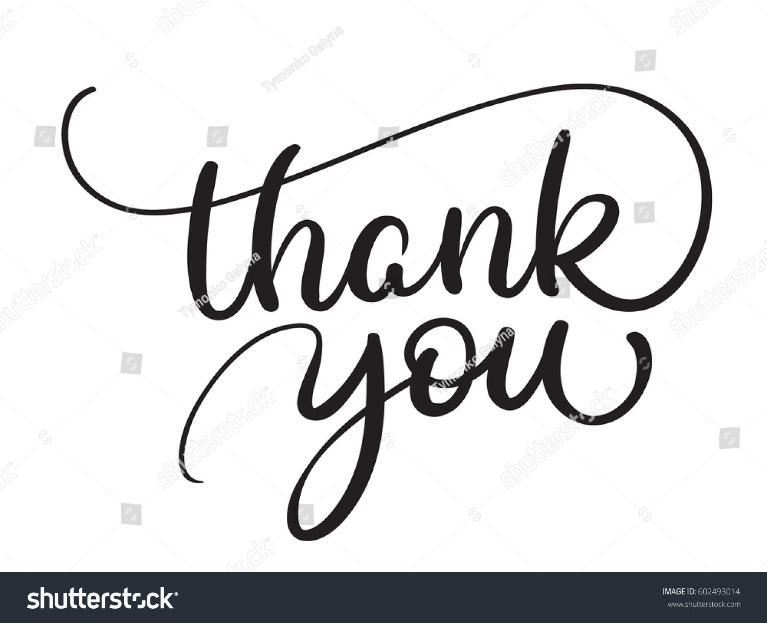 Thank You Text On White Background Stock Vector (royalty Free 