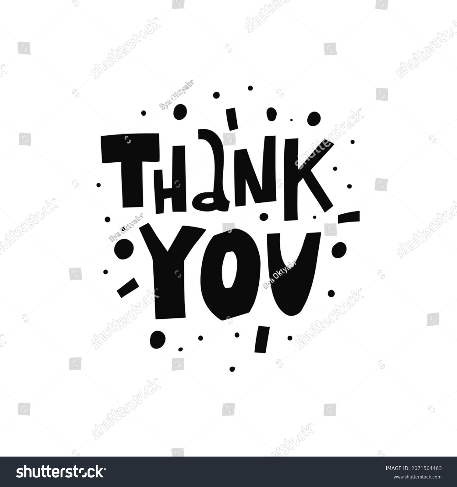 Thank You Text Phrase Black Color Stock Vector (Royalty Free ...