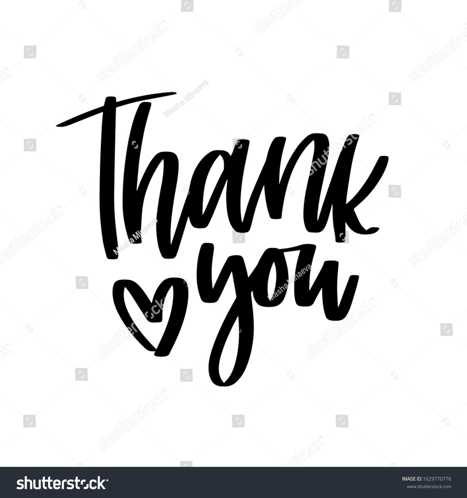 Thank You Typography Text Vector Design Stock Vector (Royalty Free ...